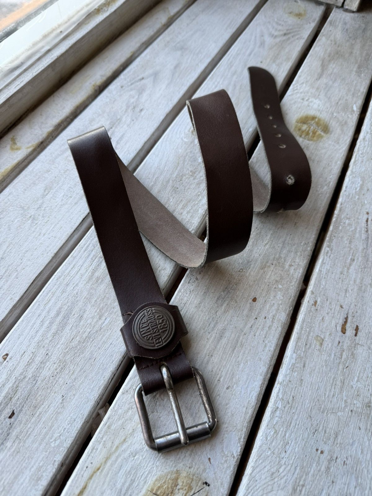 Levi's × Vintage Vintage 90s Levis Belt Brown Leather USA Y2K Size ONE SIZE - 1 Thumbnail