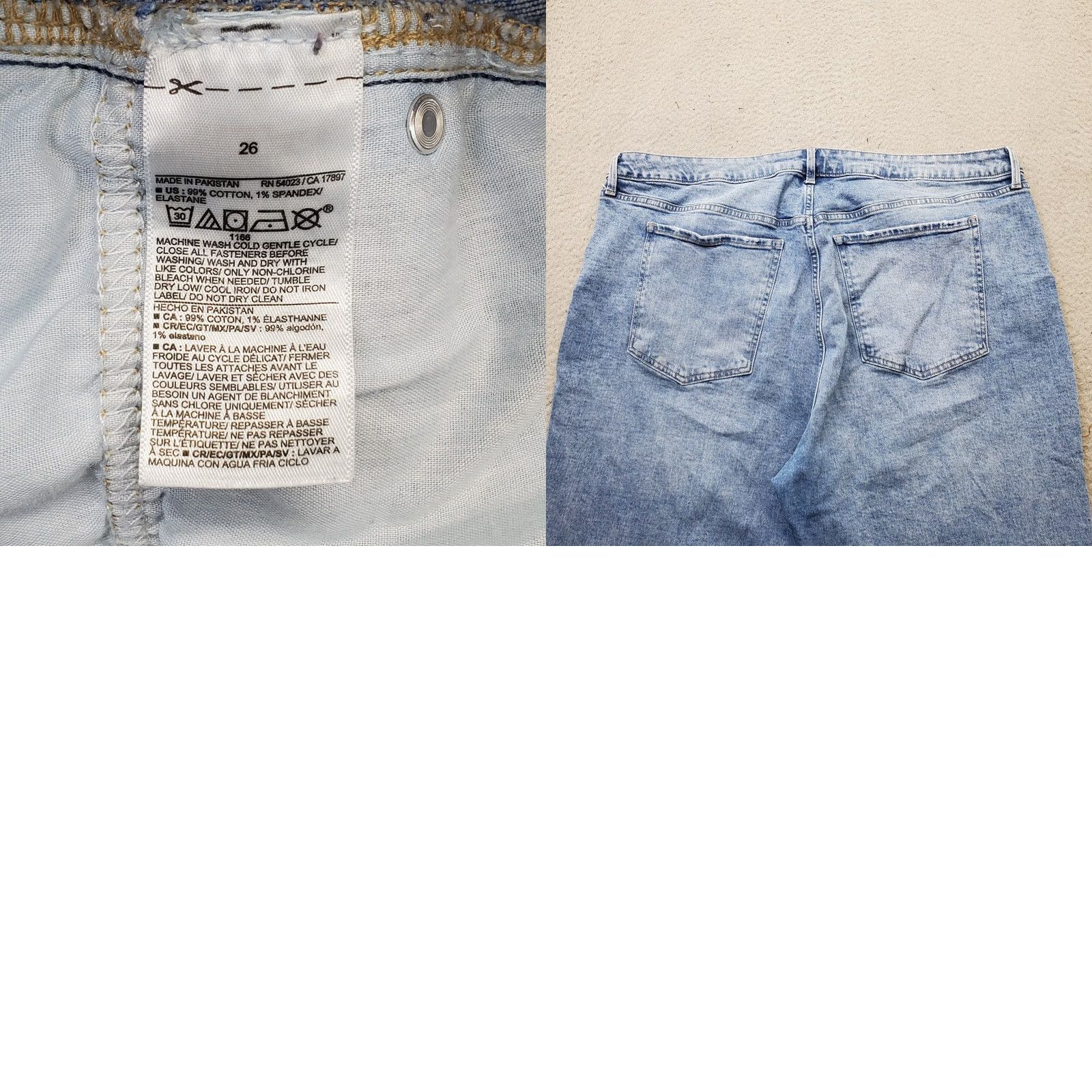 Old Navy Old Navy Jeans Women 26 Blue Denim High Rise Straight 5-Pocket Pockets Vintage: No CSS: N/A Size 26" / US 2 / IT 38 - 8 Thumbnail