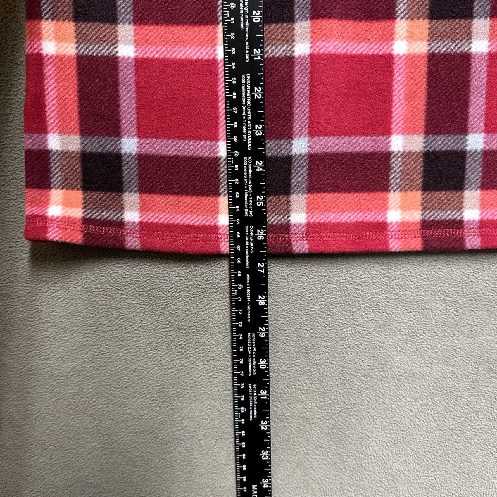 Eddie Bauer Eddie Bauer Pullover Sweater Womens Medium Red/Pink Plaid Fleece 1/4 Zip Long Sleeve EUC Size M / US 6-8 / IT 42-44 - 6 Thumbnail