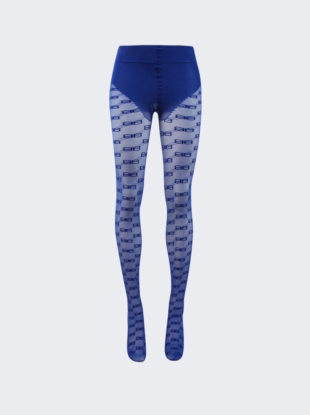 Balenciaga o1mt1gz1024 BB Monogram Tights in Blue Size 27" / US 4 / IT 40 - 1 Thumbnail