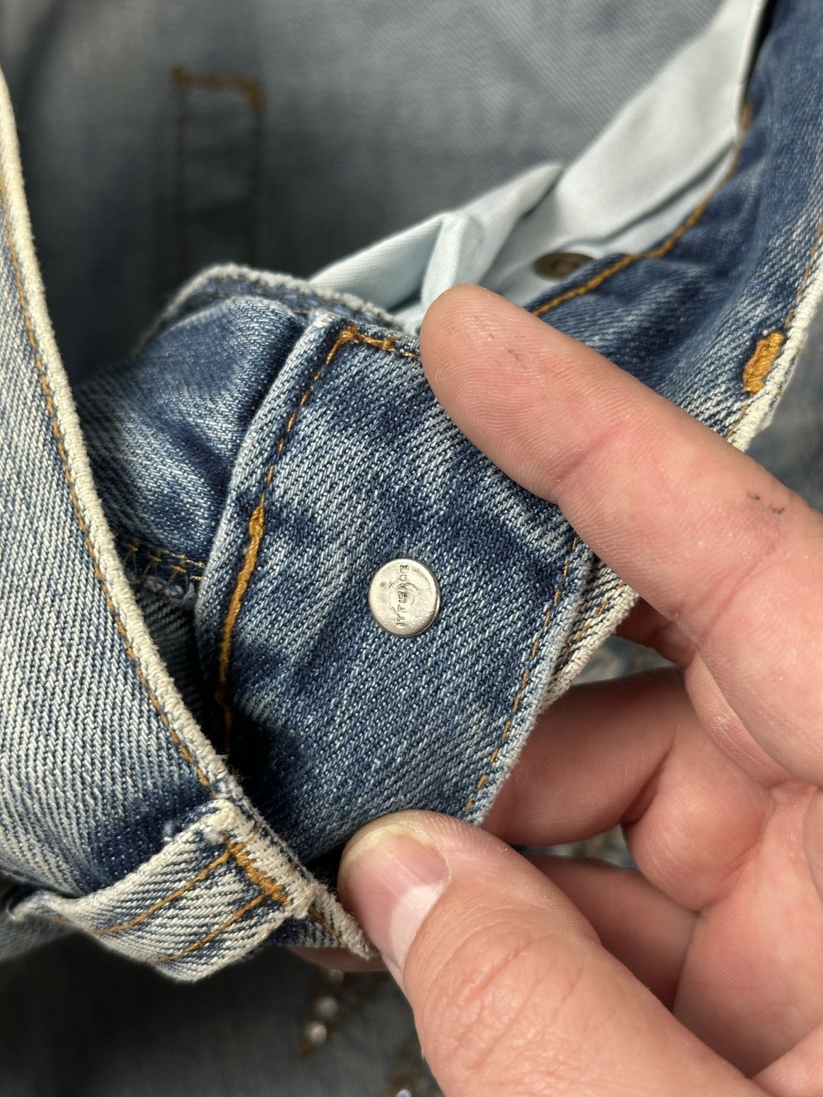 Iceberg Iceberg Distressed Rhinestone Y2K Archive Denim Jeans Italy Size 31" - 13 Thumbnail
