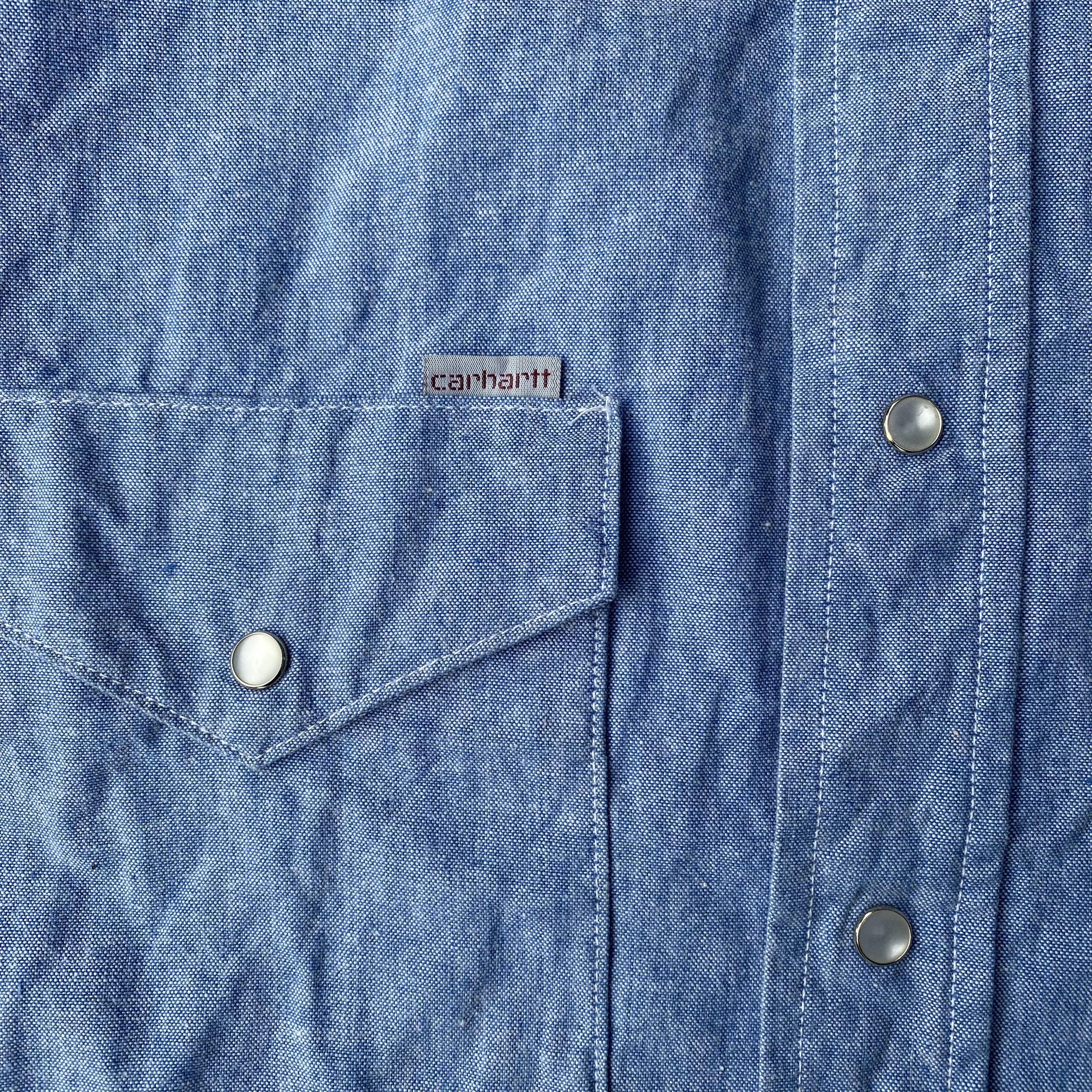 Carhartt × Vintage Vtg 90's Carhartt Union Made Western Shirt 🇺🇸 Size US L / EU 52-54 / 3 - 3 Thumbnail