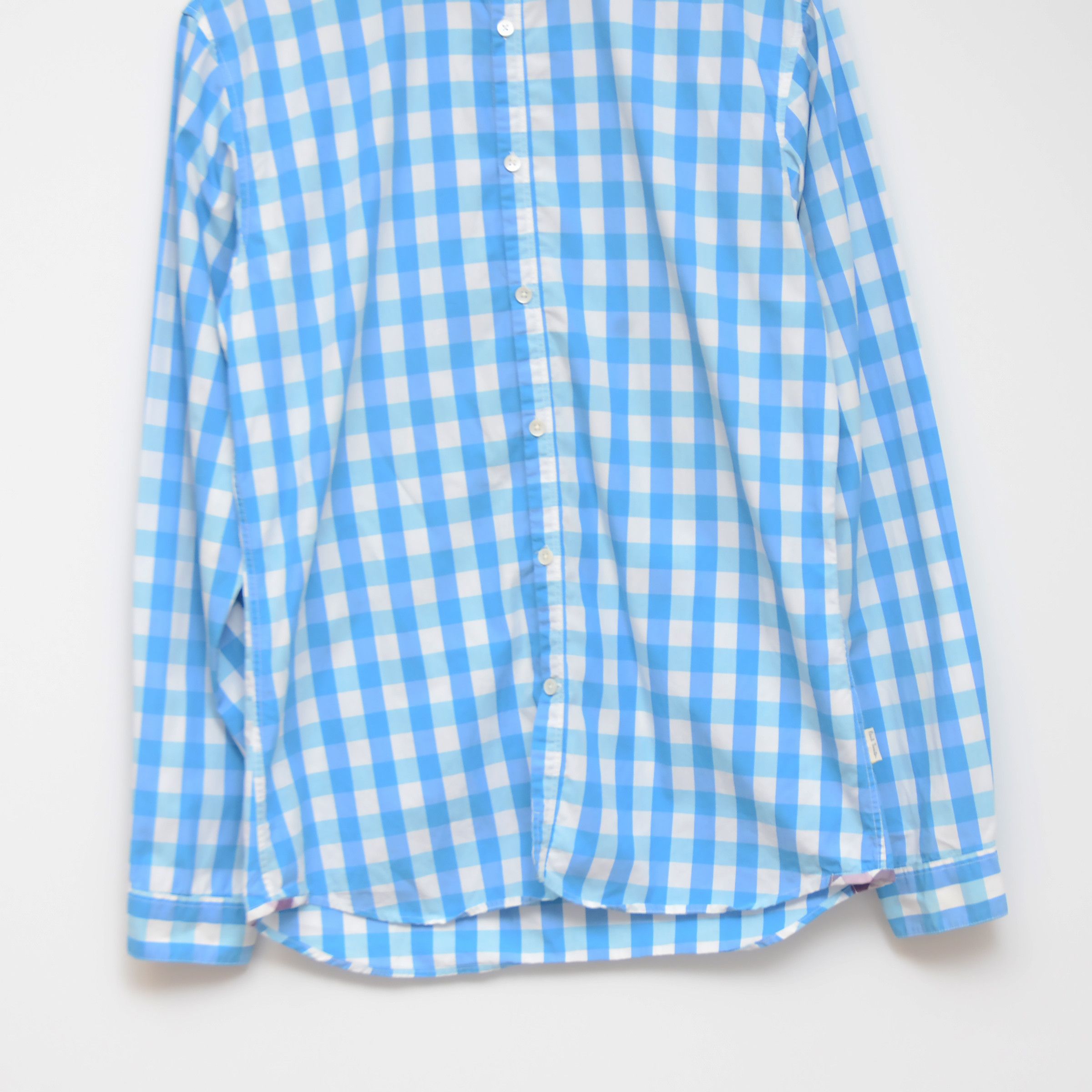 Paul Smith Paul Smith Jeans Men's Cornflower Blue Check Shirt Size M Size US M / EU 48-50 / 2 - 3 Thumbnail