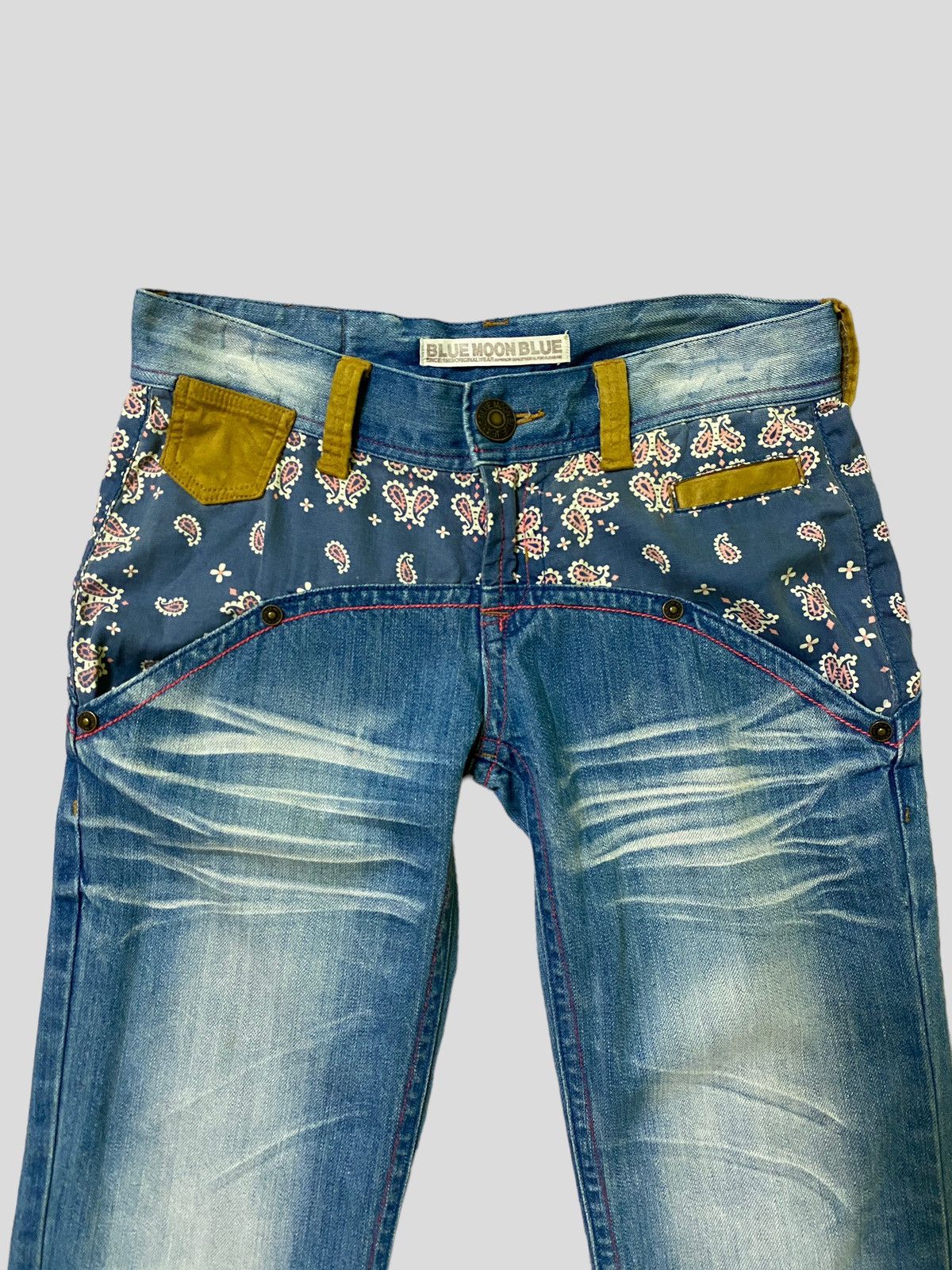 Designer × Japanese Brand × Vintage Vintage Blue Moon Blue Patches Low Rise Denim Size US 30 / EU 46 - 3 Thumbnail