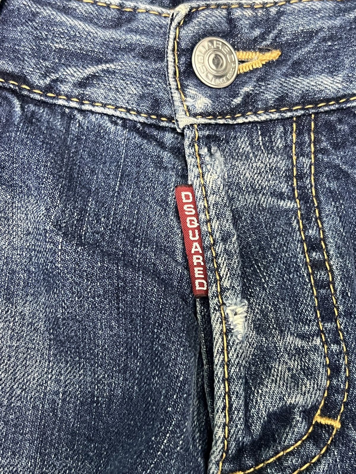 Dsquared2 Dsquared2 SS13 Distressed Patch Washed Denim Jeans Size US 34 / EU 50 - 8 Thumbnail