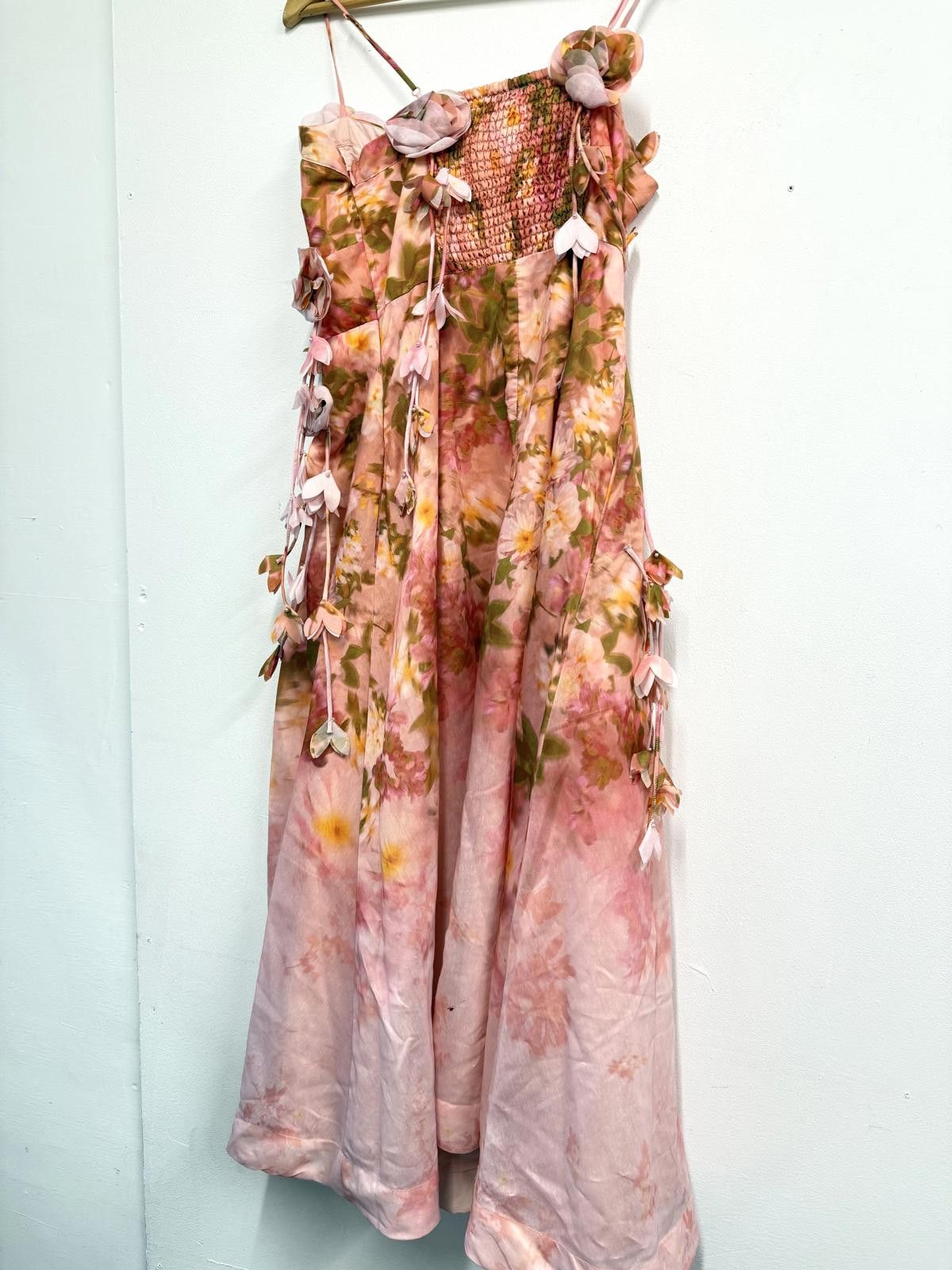 Other Pure Island Vintage Floral Maxi Dress UK 10 US 6 Pink Peach Size M / US 6-8 / IT 42-44 - 4 Thumbnail