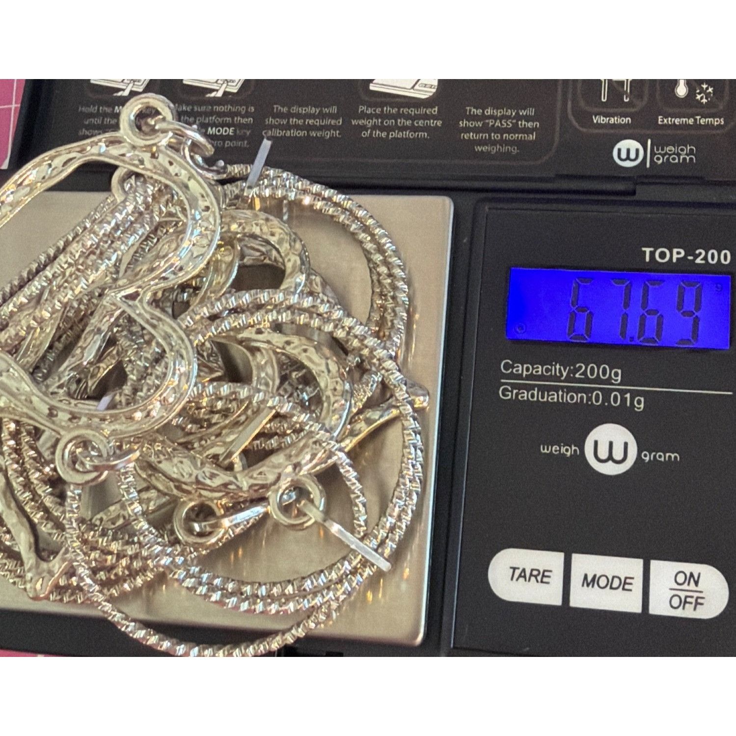 Other Silver Tone Chain Belt Necklace Hammered Heart Textured Circ Size ONE SIZE - 5 Thumbnail