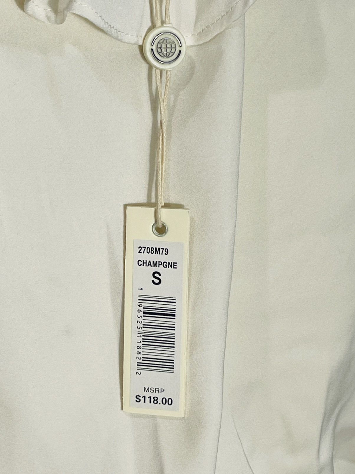 Other Max Studio NWT Ivory Shear Ruffle Wrap Blouse US Size Small Size S / US 4 / IT 40 - 5 Thumbnail