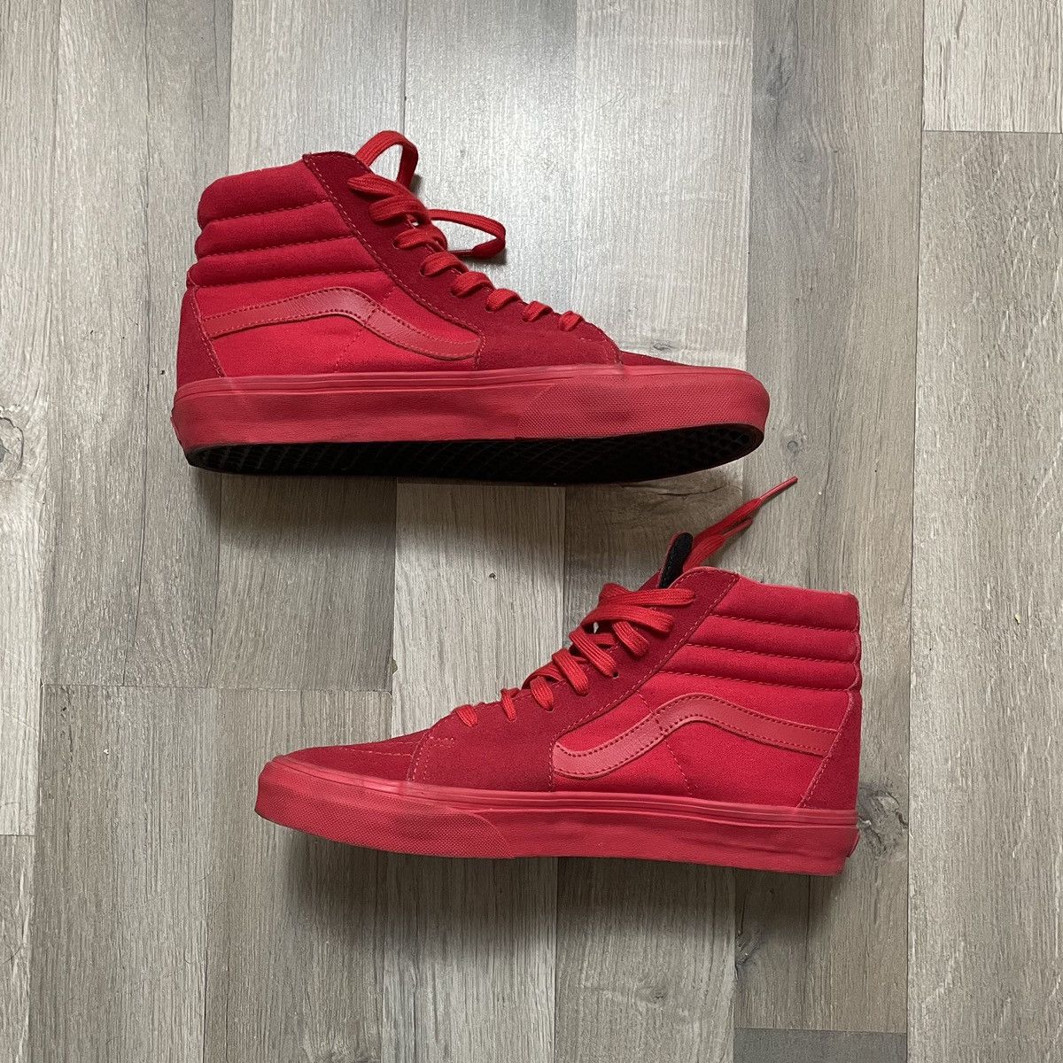 Vans Rare! Vans Sk8-Hi “Mono Red” 2016 Size US 10.5 / EU 43-44 - 4 Thumbnail