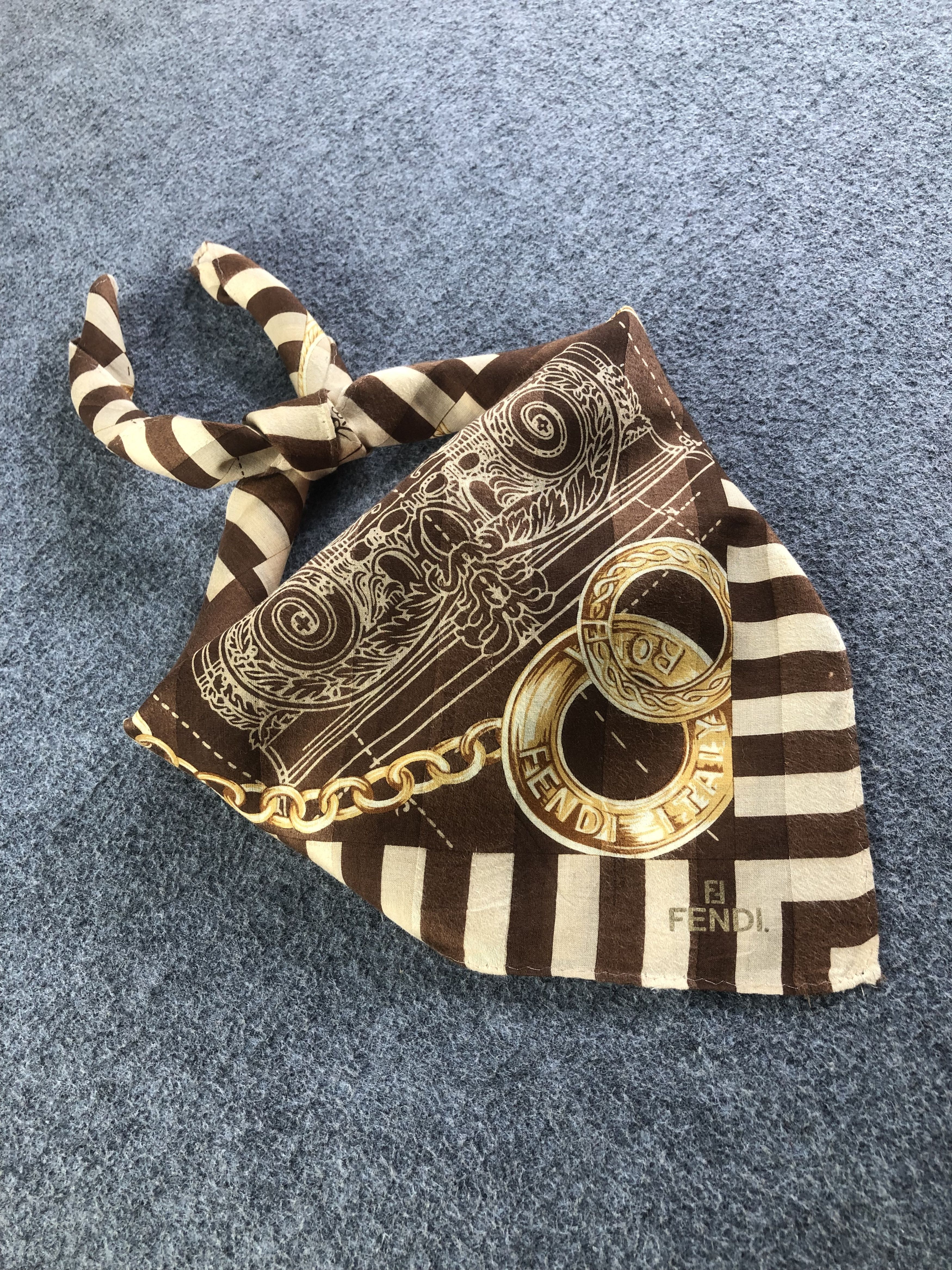 Vintage Fendi Handkerchief / Bandana / Neckerchief A1897 Size ONE SIZE - 2 Thumbnail