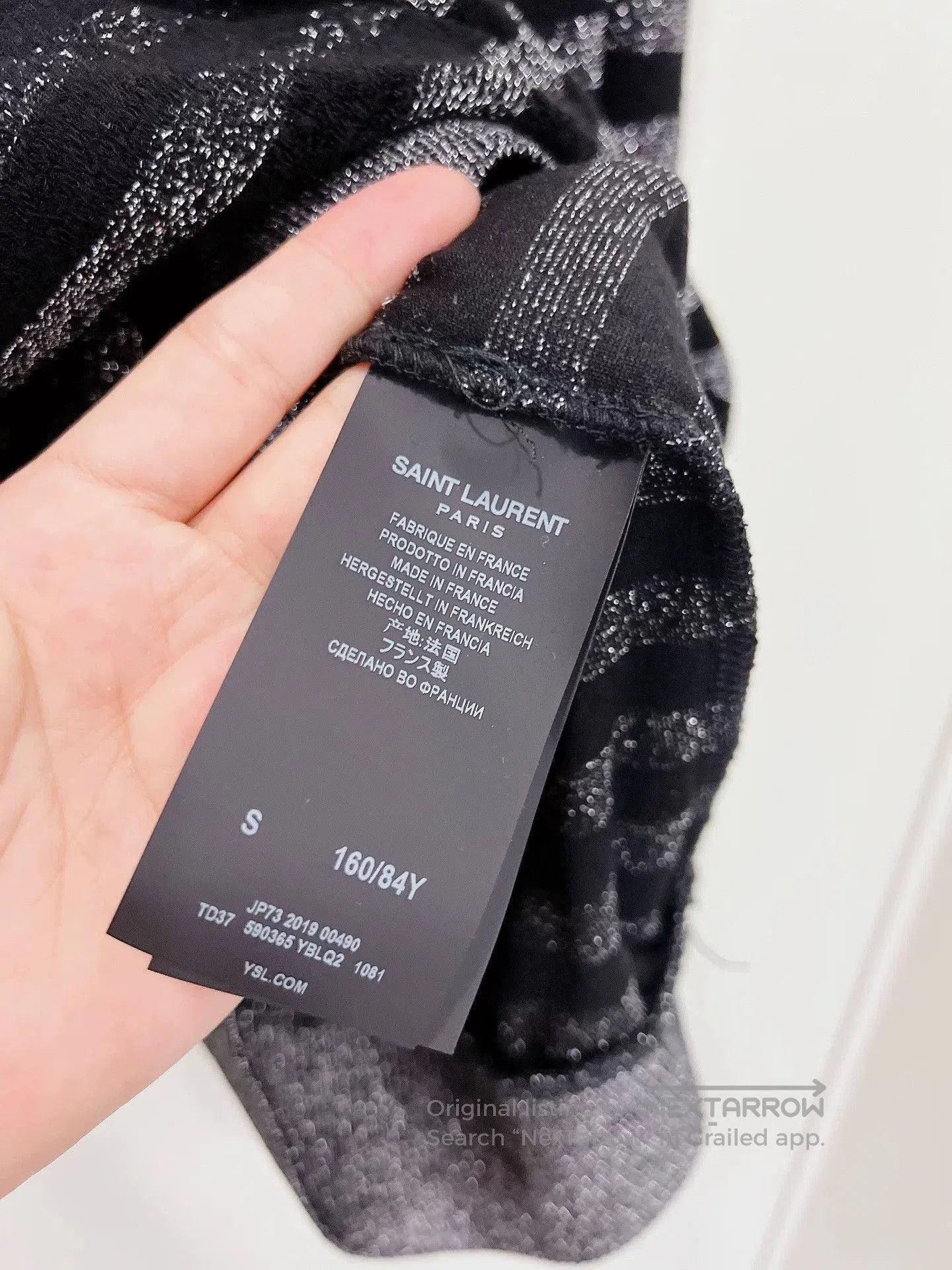 Saint Laurent Paris Saint Laurent Silver Black Striped Sweater. Size S / US 4 / IT 40 - 8 Thumbnail