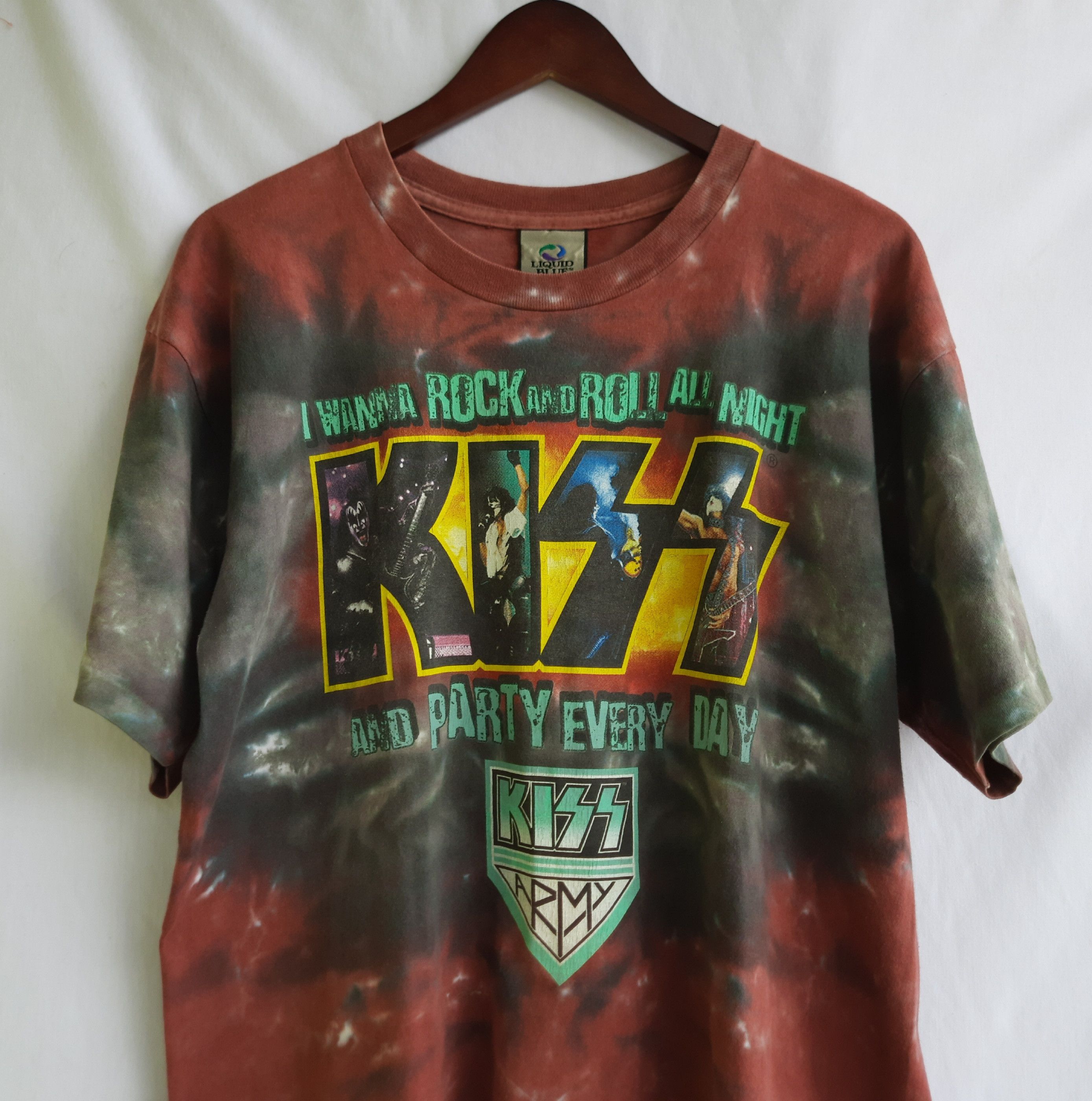 Band Tees Vintage 90s KISS Tyedye T-Shirt Size US L / EU 52-54 / 3 - 3 Thumbnail