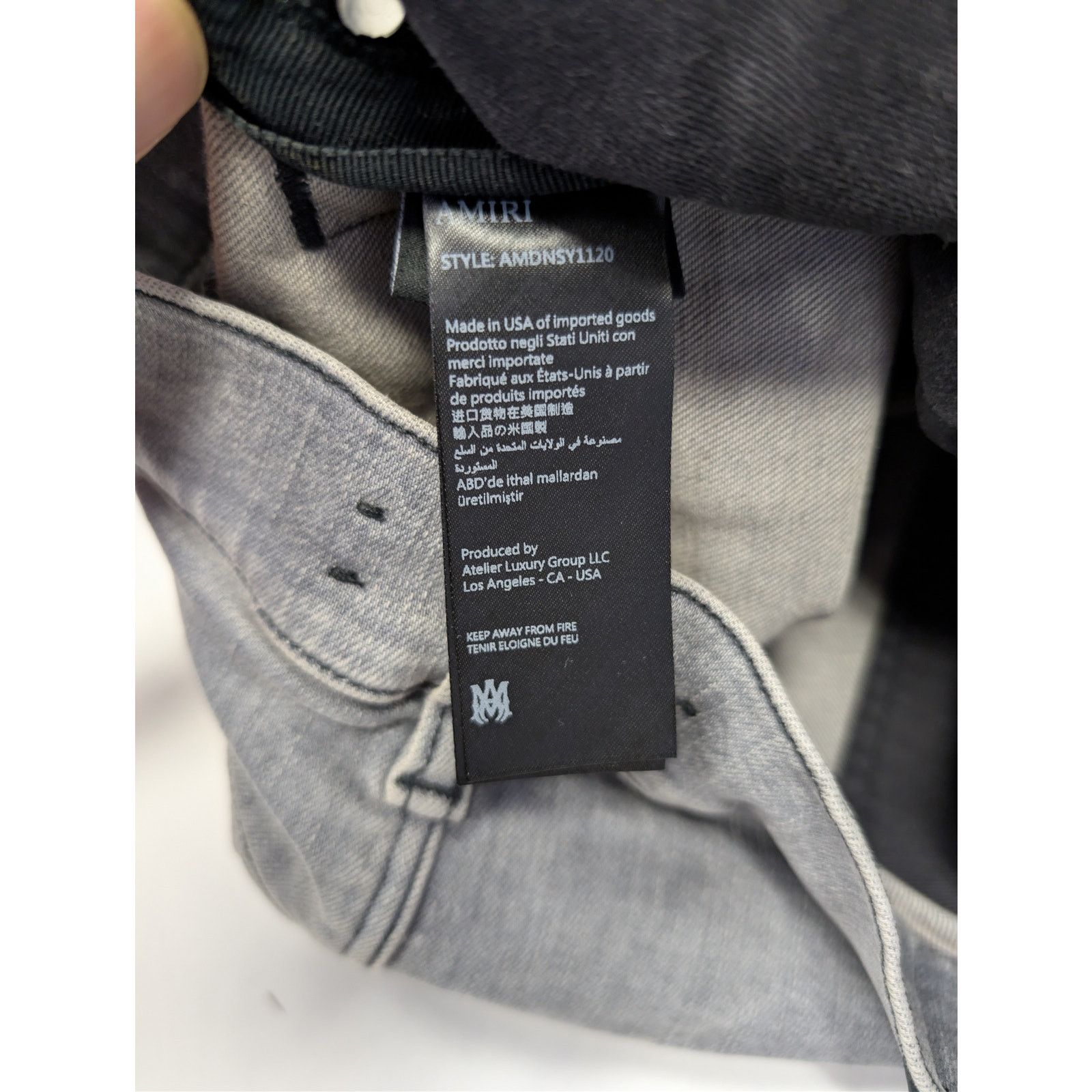 Amiri o1rshd1 Ultrasuede MX1 Denim Jeans in Concrete Grey Size US 29 - 18 Thumbnail