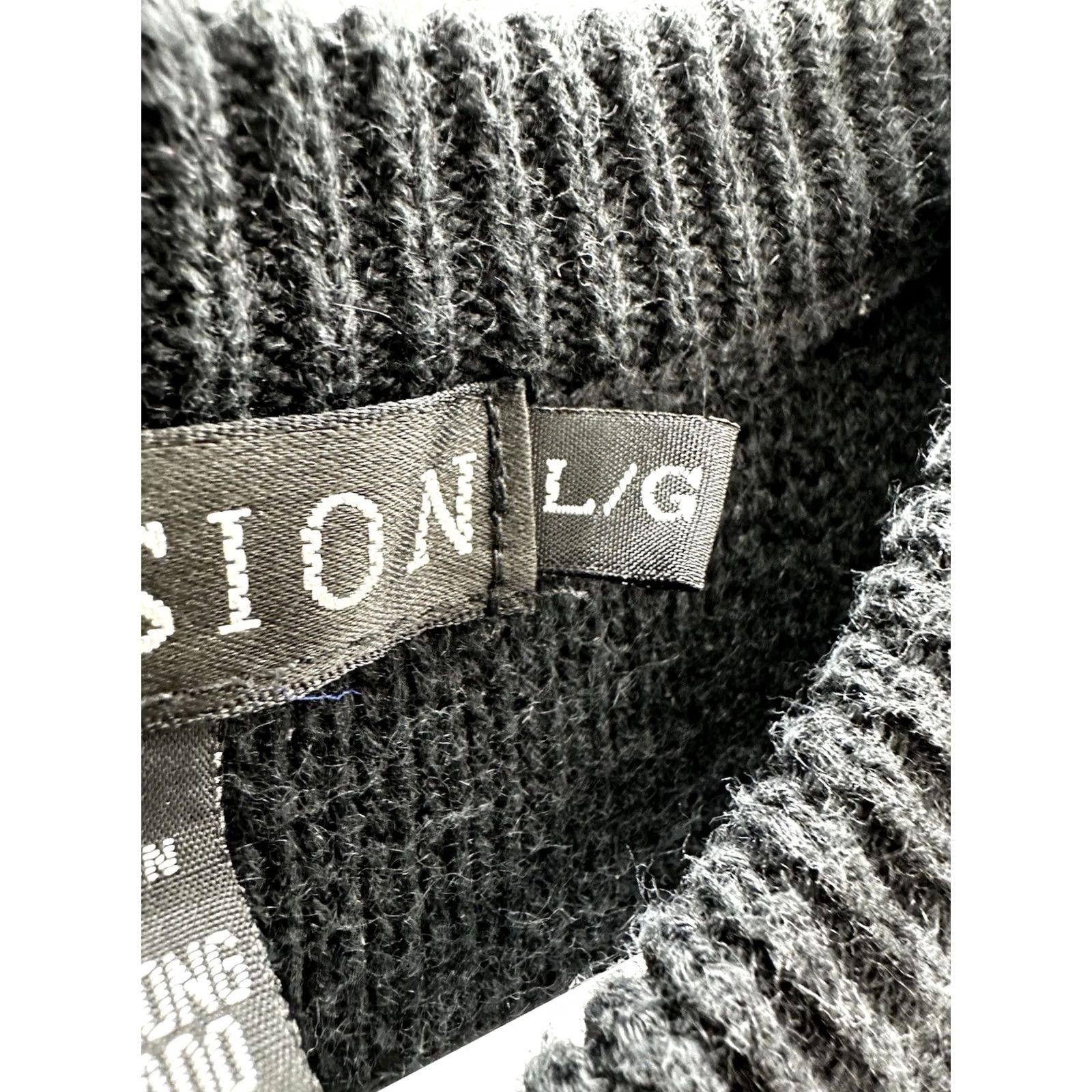 Vintage IB Diffusion Sweater Knit Textured Beaded Black Vintage Womens Large Pullover Crew Neck Knit Long Sleeve Christmas Classic Felting? Size L / US 10 / IT 46 - 5 Thumbnail