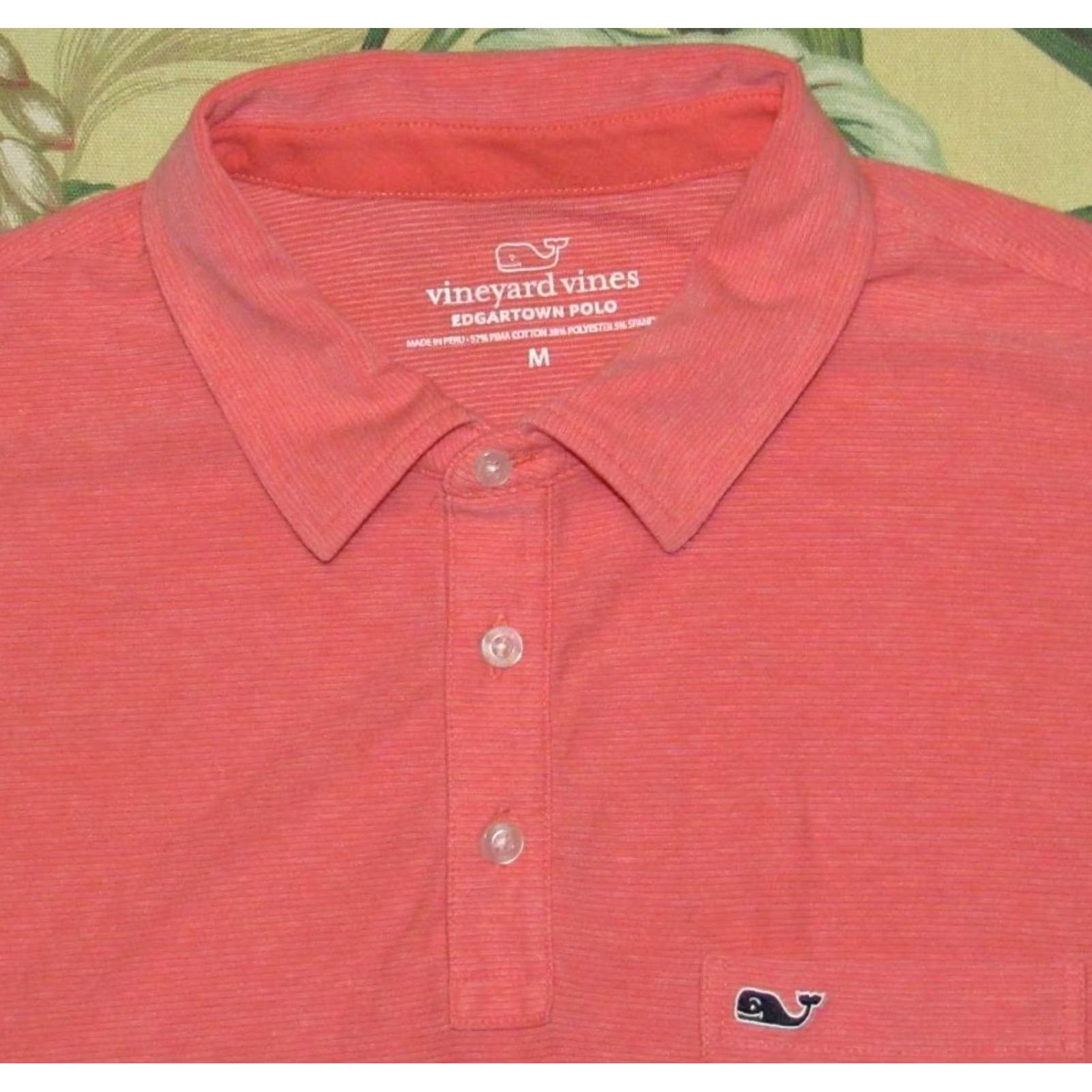Vineyard Vines VINEYARD VINES Edgartown Pink Short Sleeve Polo Shirt Medium M Mens Size US M / EU 48-50 / 2 - 2 Thumbnail