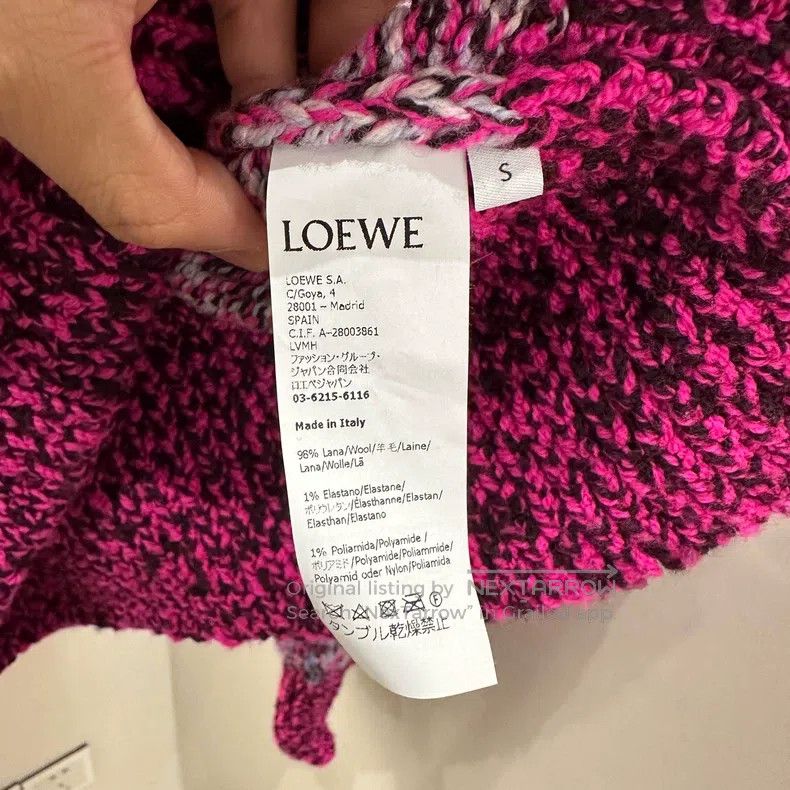 Loewe Loewe Logo leather patch color block sweater Size S / US 4 / IT 40 - 4 Thumbnail