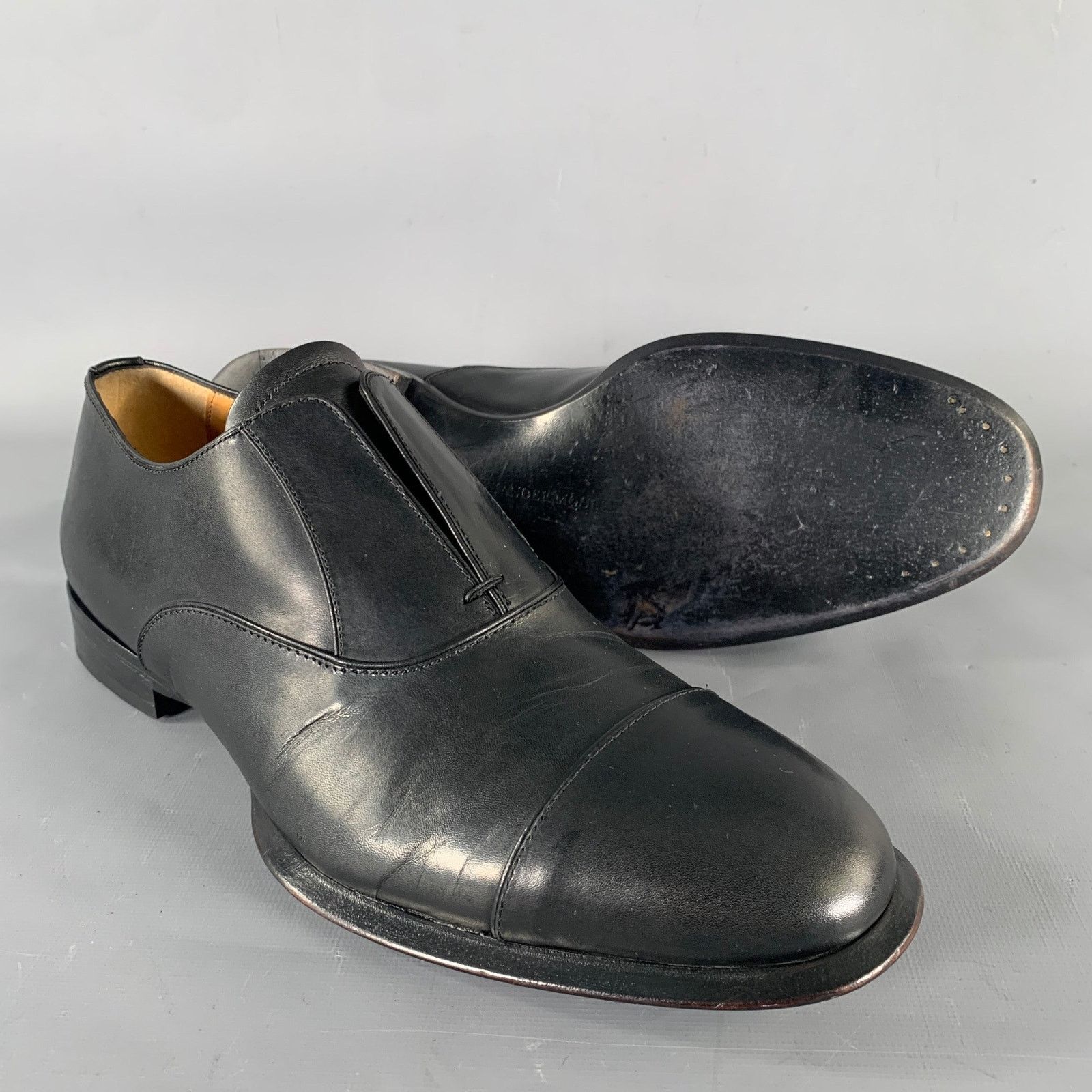 Alexander McQueen ALEXANDER MCQUEEN Size 9 Black Leather Toe Cap Loafers Size US 9 / EU 42 - 5 Thumbnail