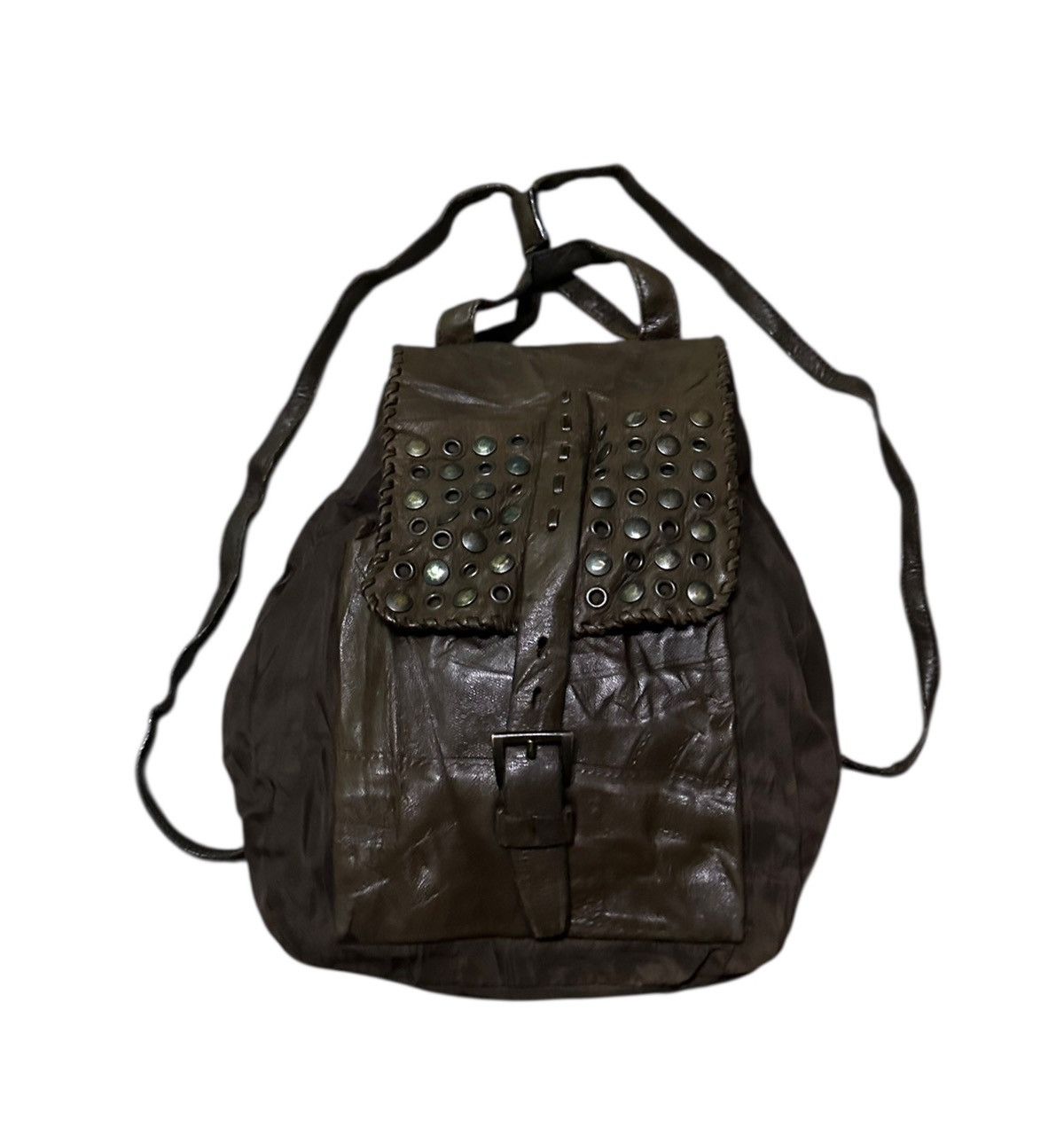 Prada Vintage Prada drawstring backpack nylon leather Size ONE SIZE - 2 Thumbnail