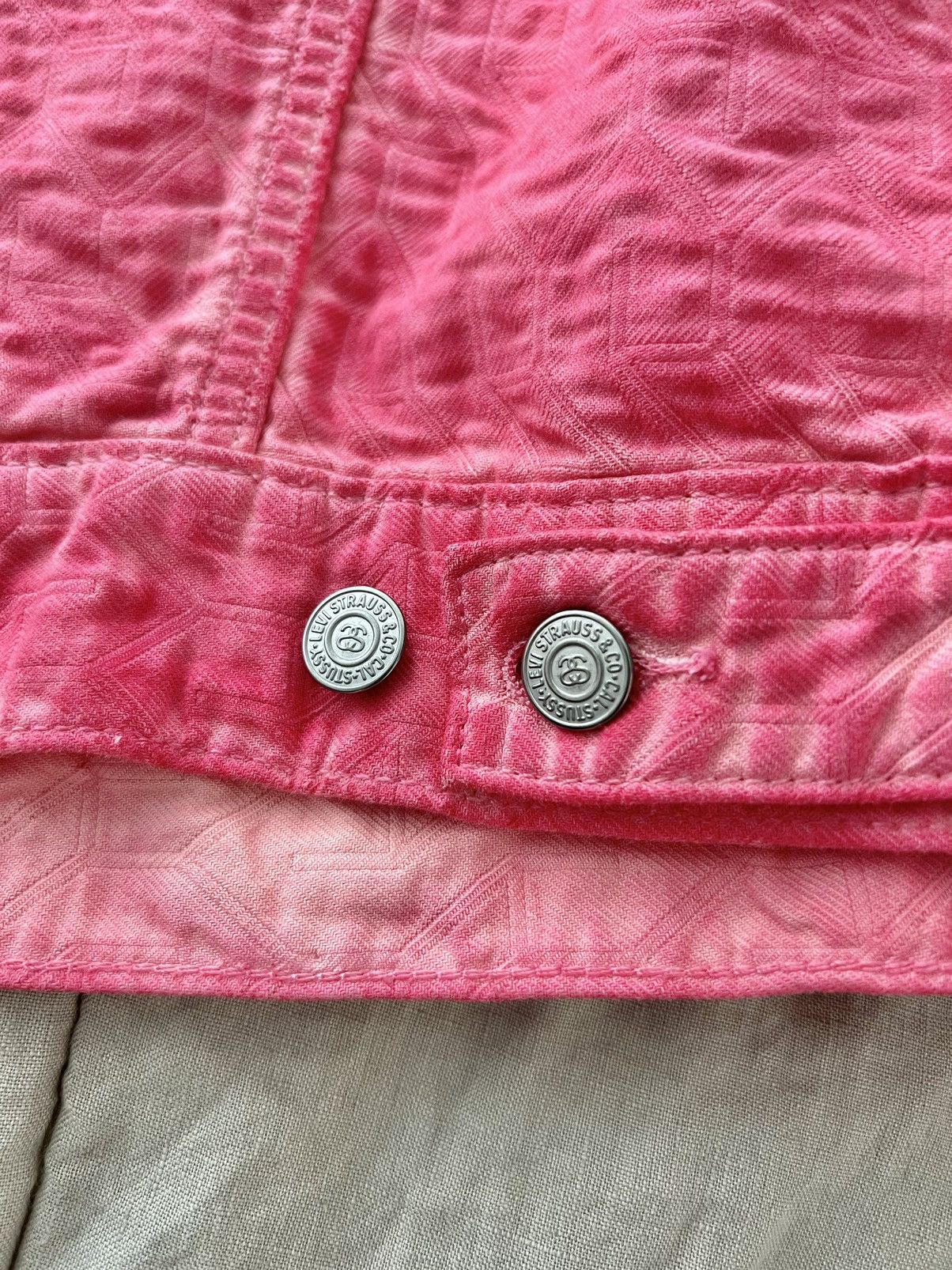 Levi's × Stussy Stussy x Levi’s Jacquard Type 2 Trucker Jacket Pink Medium Size US M / EU 48-50 / 2 - 9 Thumbnail