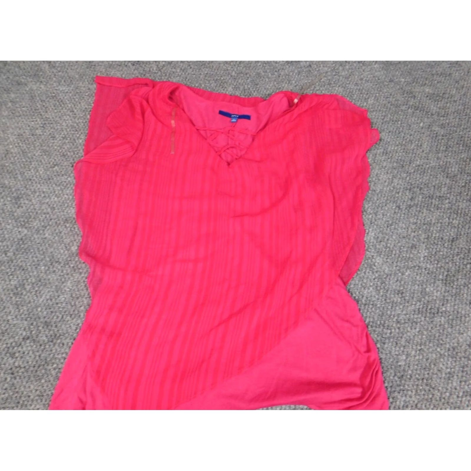Apt. 9 Apt 9 Blouse Pink XL Women Pullover Round Neck Sleeveless Casual Stretch Polyester Spandex Rayon Button Regular Vintage No Size XL / US 12-14 / IT 48-50 - 3 Thumbnail