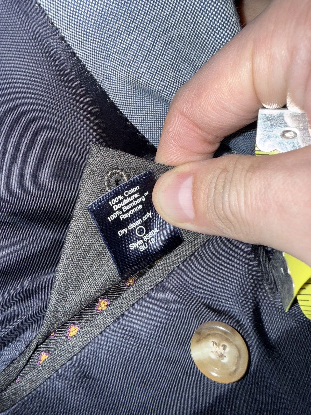 J.Crew J. Crew 46R Sport Coat 100% Cotton Chambray Blue Size 46R - 2 Thumbnail