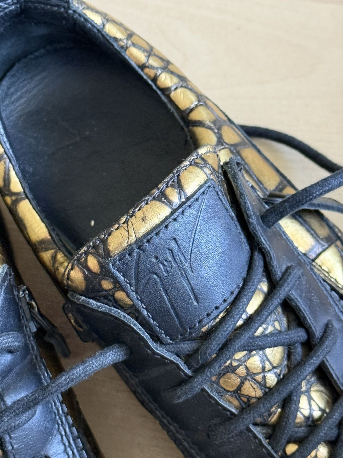 Giuseppe Zanotti Giuseppe Zanotti Frankie low-top leather sneakers gold black Size US 8.5 / EU 41-42 - 11 Thumbnail