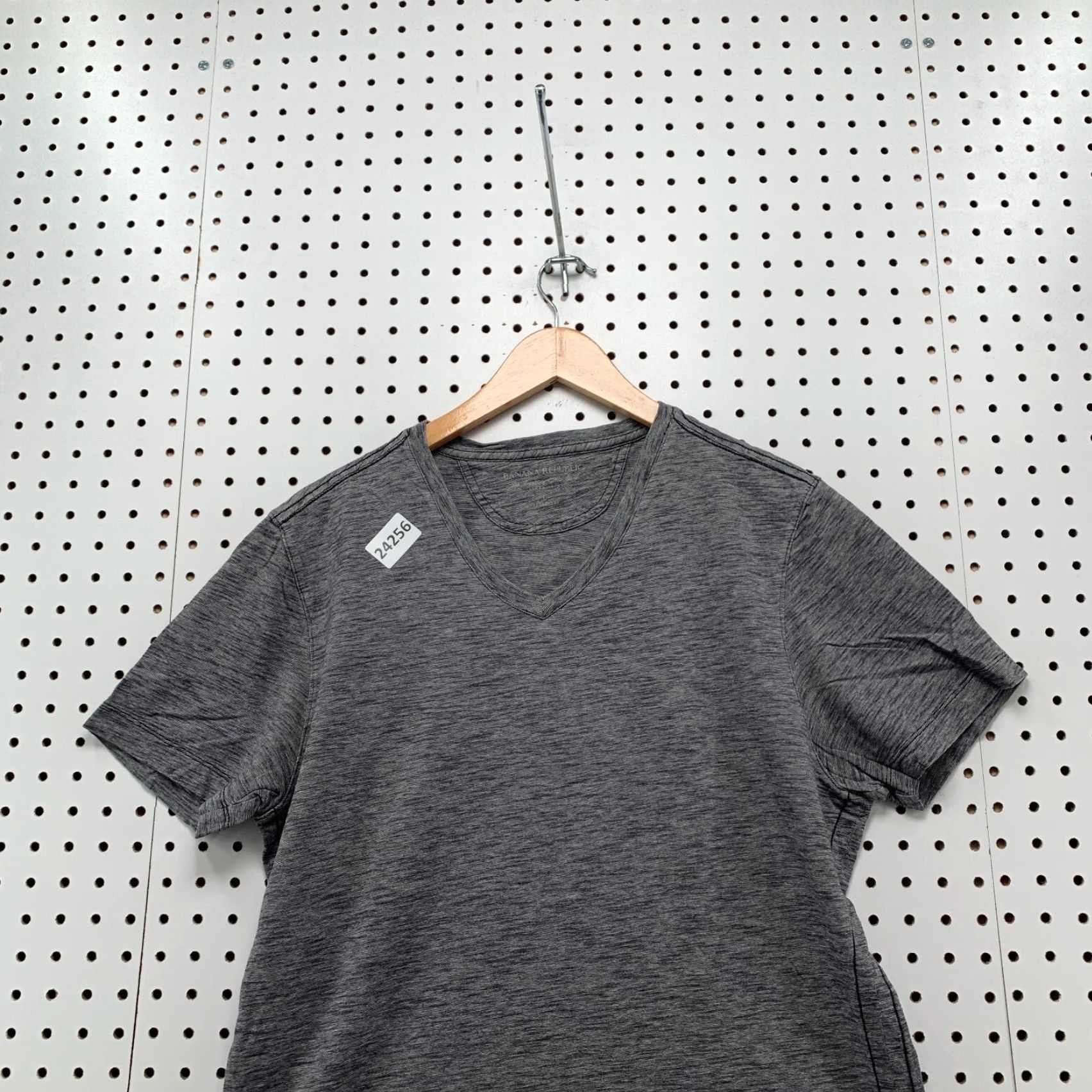 Banana Republic VINTAGE Banana Republic V-Neck Shirt Gray Micro Striped Regular Fit Mens Medium Size US M / EU 48-50 / 2 - 2 Thumbnail