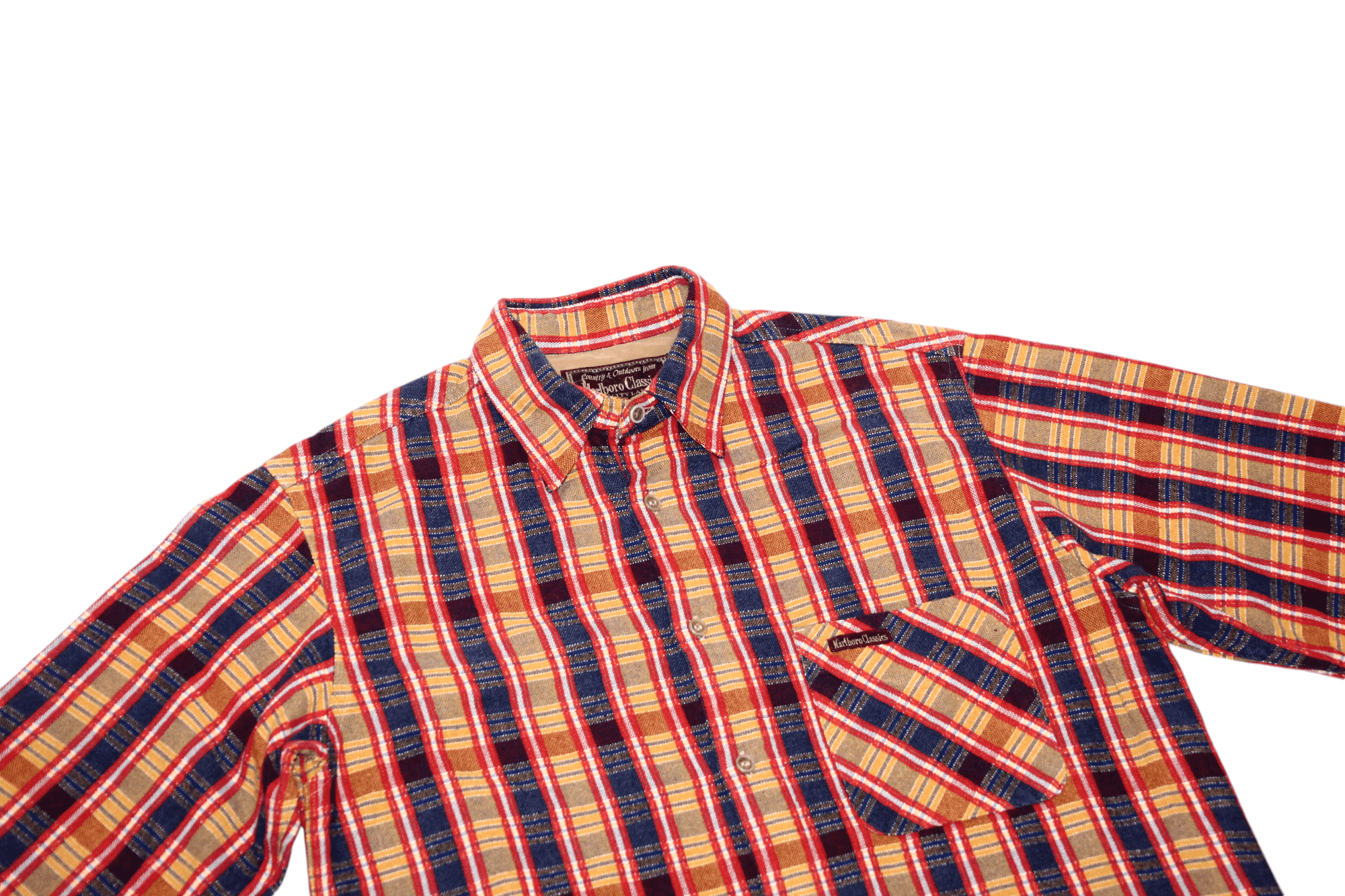 Marlboro Y2k Marlboro Classics Plaid Check Rugged Flannel Shirt Size US S / EU 44-46 / 1 - 5 Thumbnail