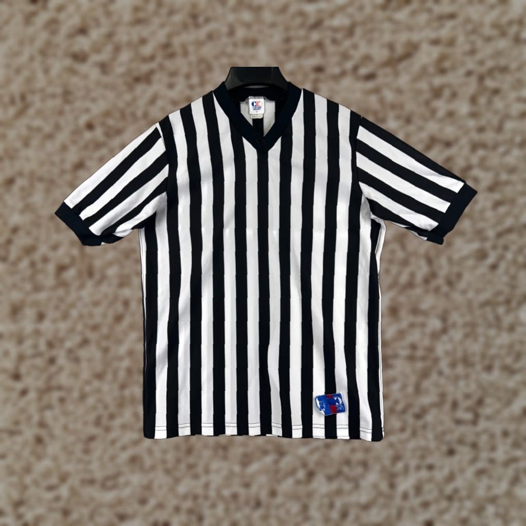 KEEN Cliff Keen Referee Shirt Mens 2XL White V-Neck Short Sleeve Polyester Cotton Jersey Logo Breatha​ble Sports Shirt Size US XXL / EU 58 / 5 - 1 Thumbnail