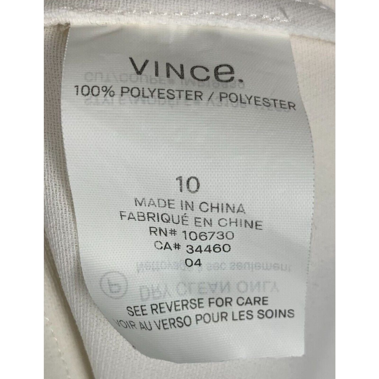 Vince Vince Women’s Cream Long Sleeve Split Back Blouse Sz 10 READ Size L / US 10 / IT 46 - 9 Thumbnail