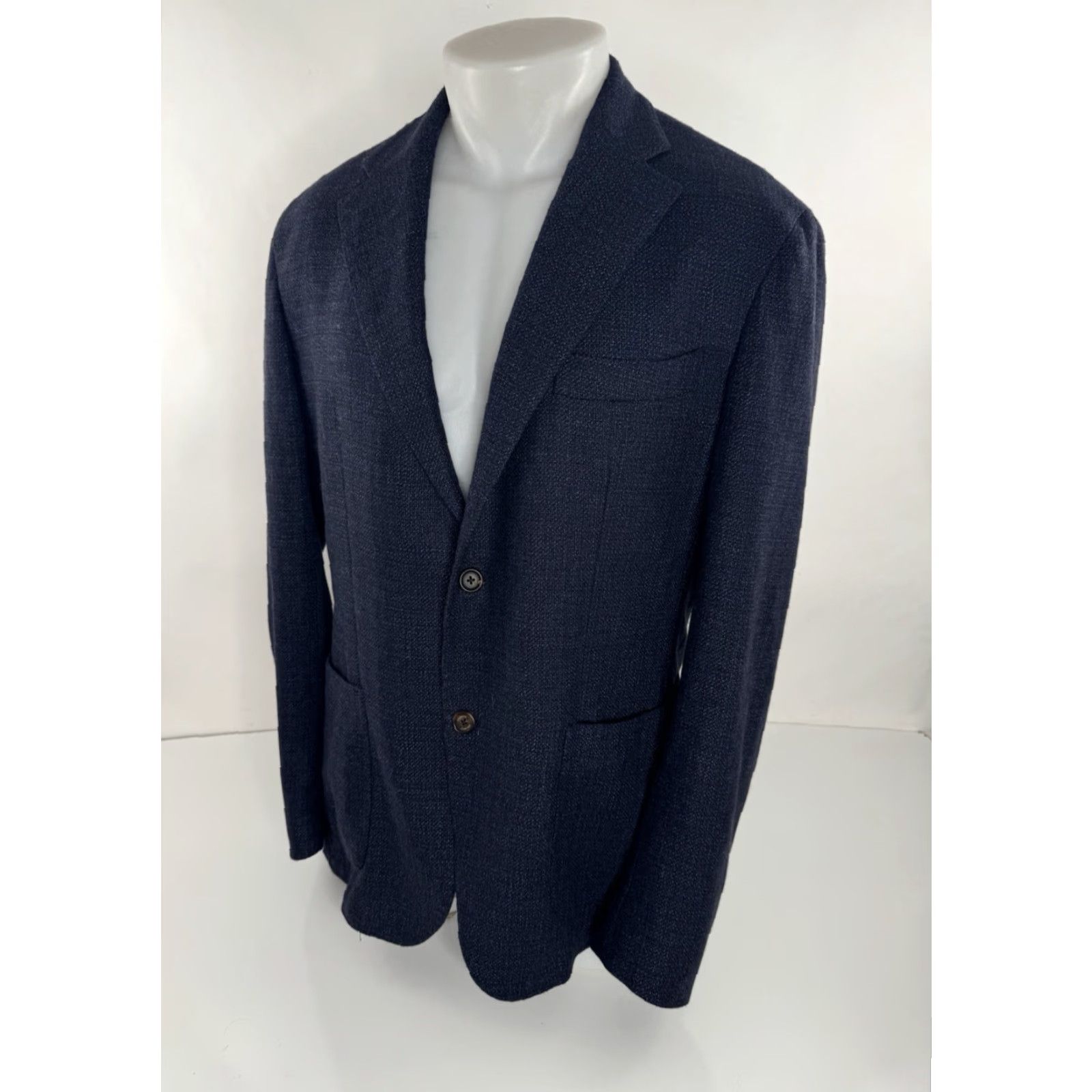 Eleventy ELEVENTY Blazer Wool Blended Mens EU 45 / US 44-46 Blue 44 Regular Size Wool Blazer Mens Blazer C4 Size 44R - 2 Thumbnail