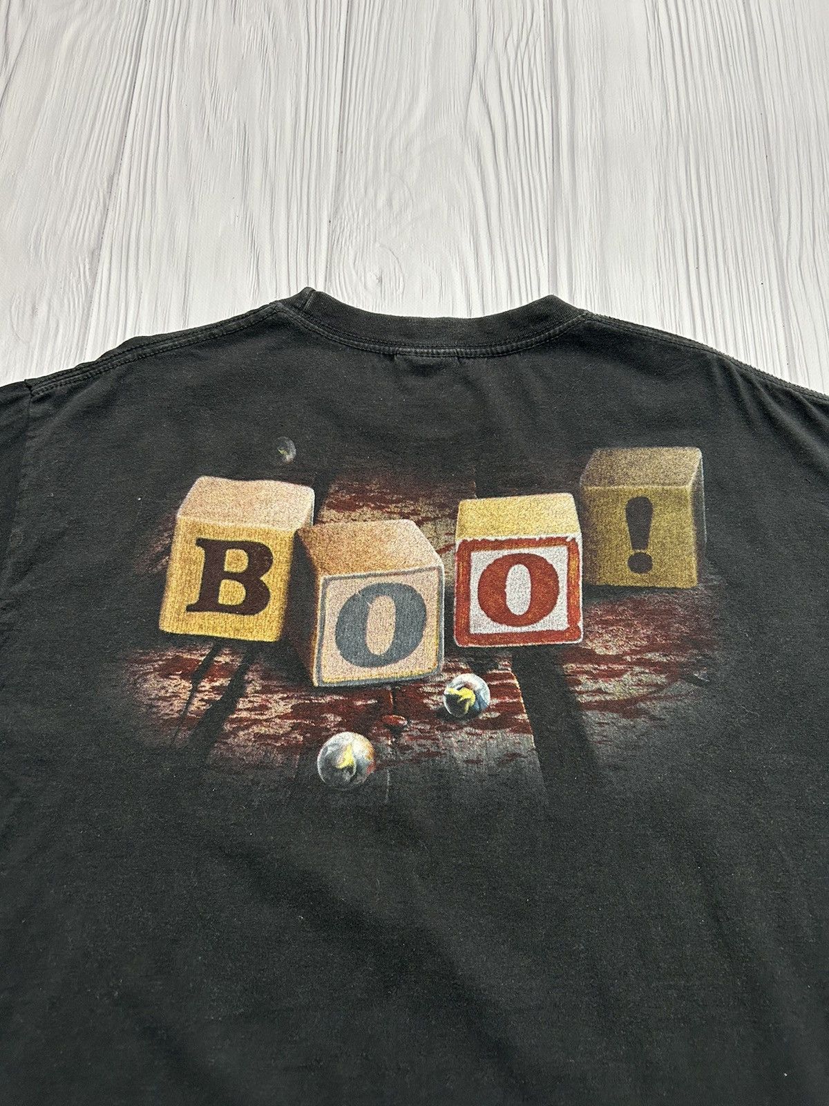 Vintage Vintage Y2K Allprinted Jack In Box Boo! Scary T-Shirt Size US XL / EU 56 / 4 - 10 Thumbnail