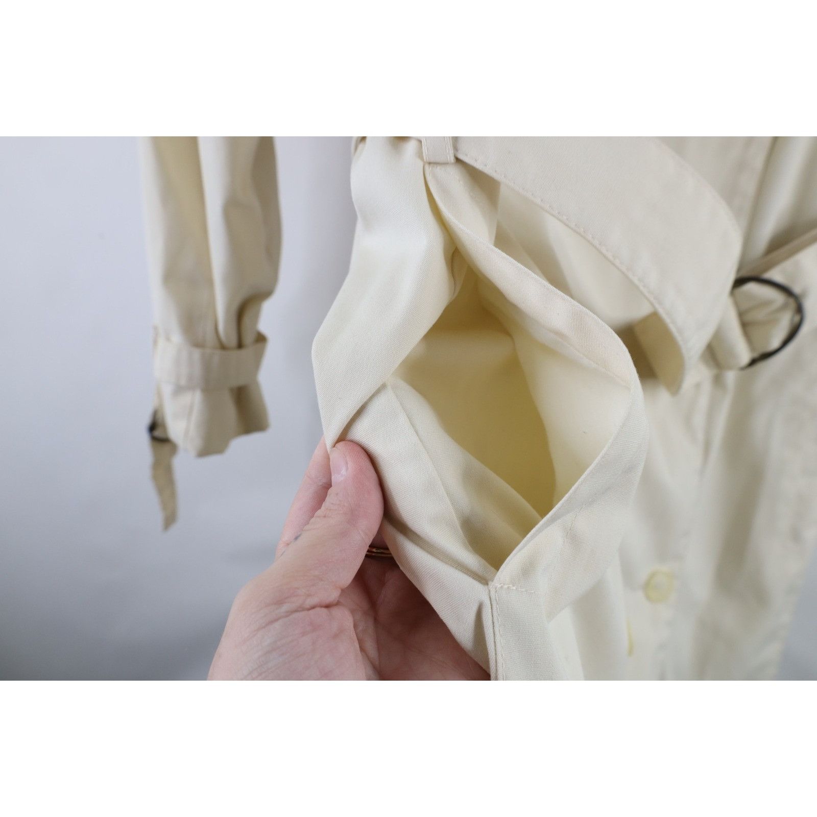 Vintage Vintage 70s Streetwear Double Breasted Belted Trench Coat Size L / US 10 / IT 46 - 10 Thumbnail