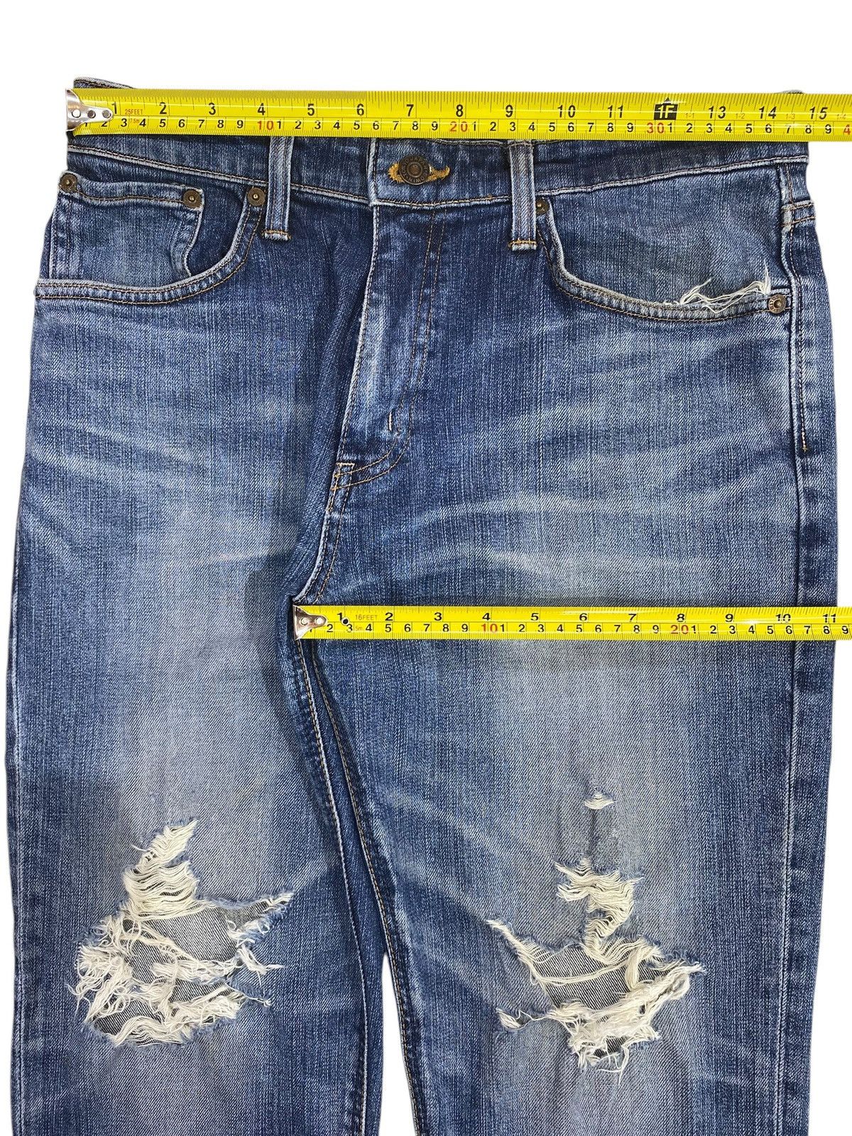 Edwin Edwin Faded Wash Distressed Style Loose Jeans Size US 30 / EU 46 - 5 Thumbnail