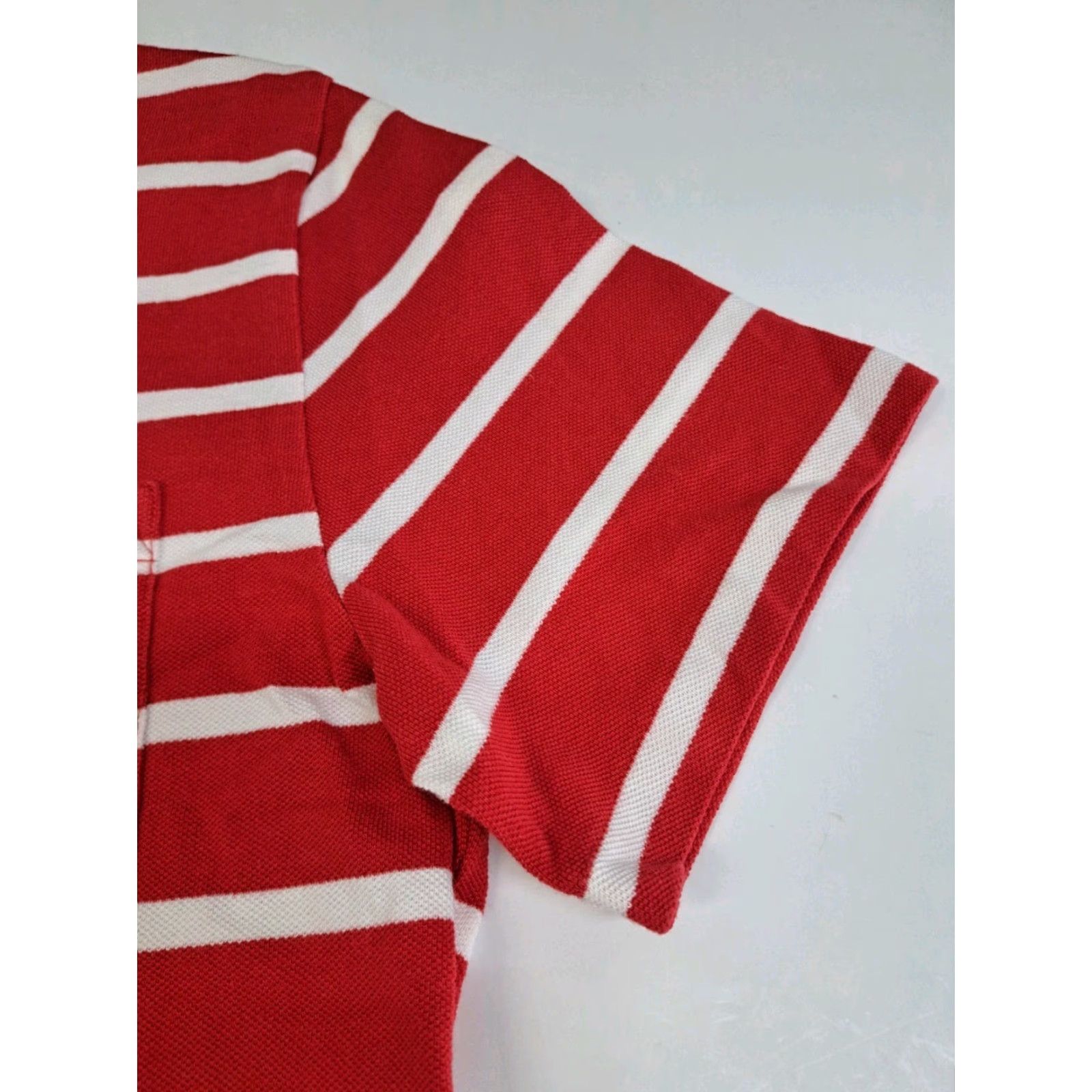 Ralph Lauren Ralph Lauren Polo Shirt Men's Short Sleeve Red/White Striped Polo M Size US M / EU 48-50 / 2 - 7 Thumbnail