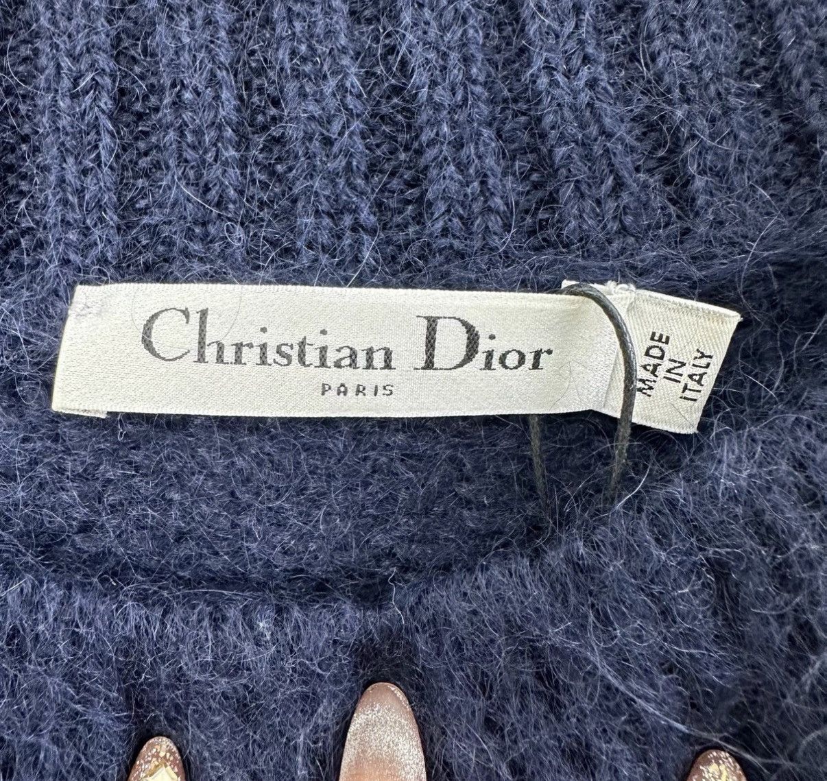 Dior DIOR Blue Black Gradient Mohair Sweater K12 Size US XS / EU 42 / 0 - 4 Thumbnail