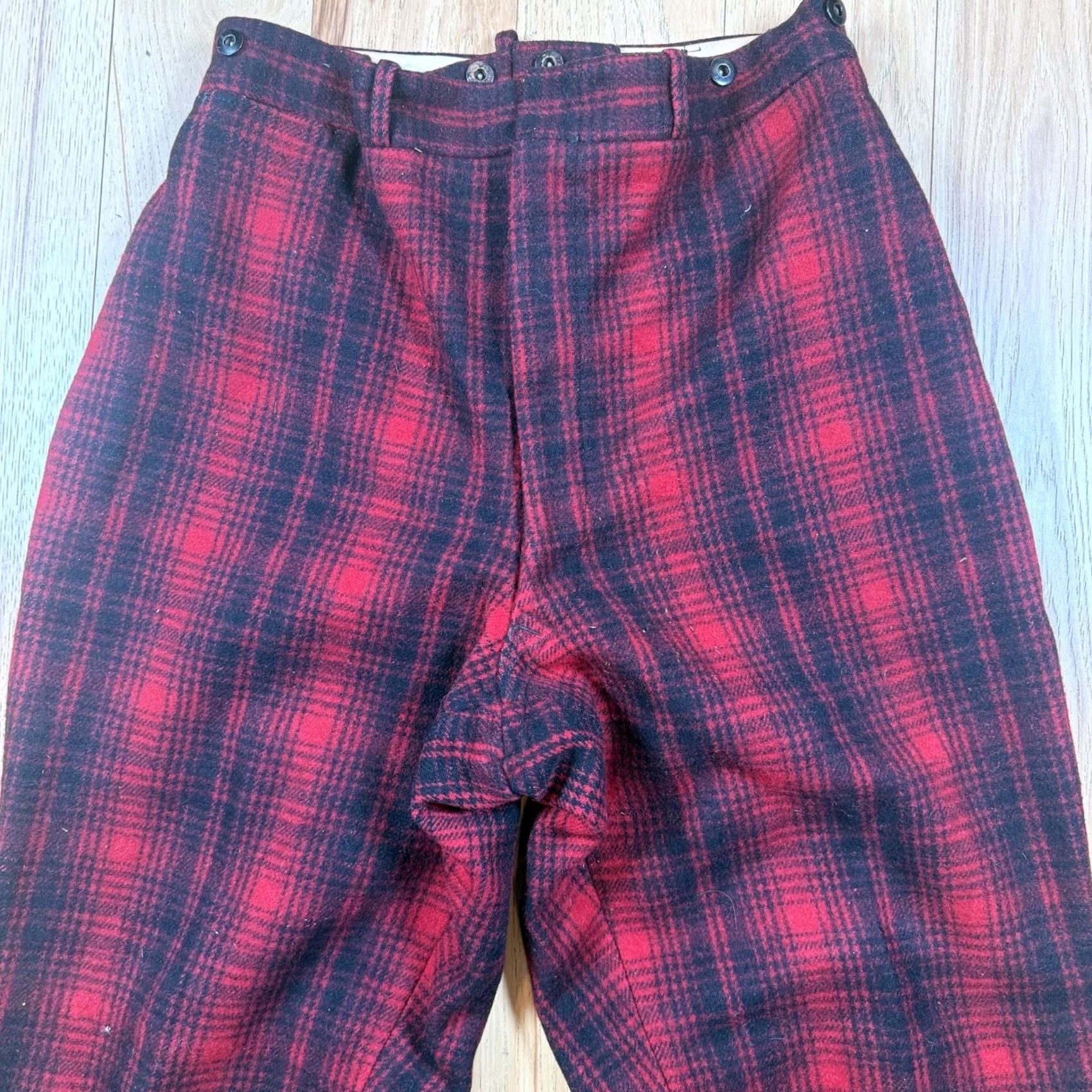 Vintage Okay, I've revised the title to: Vintage Woolrich Buffalo Hunting Pants Mens 30x32 Red Plaid Wool Insulated Size US 30 / EU 46 - 3 Thumbnail