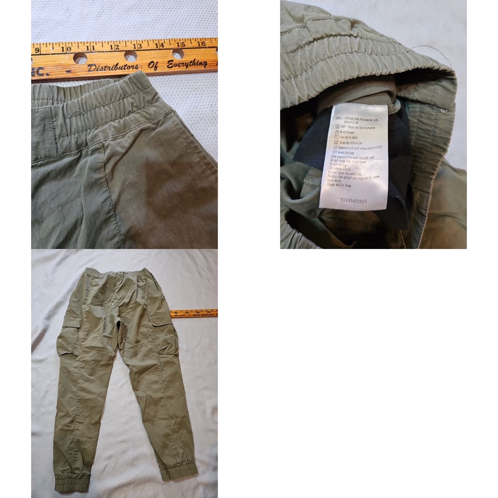 Umbro VINTAGE Umbro Cargo Pants Womens XL Green Logo Tapered Elastic Waist Ankle Shirt Size 40" / US 18 - 9 Thumbnail