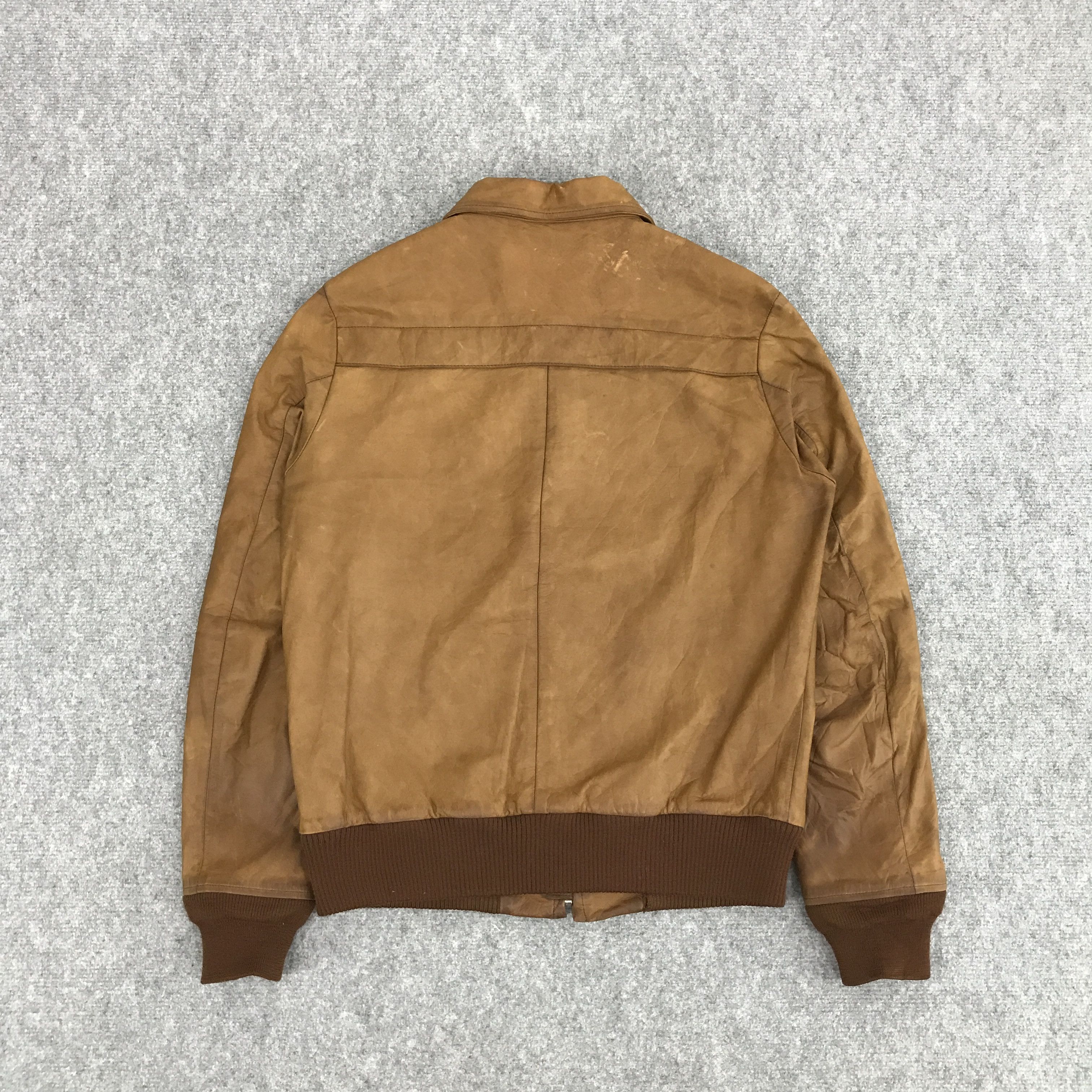 Japanese Brand LIQUID JAPAN BOMBER LEATHER JACKET Size US M / EU 48-50 / 2 - 2 Thumbnail