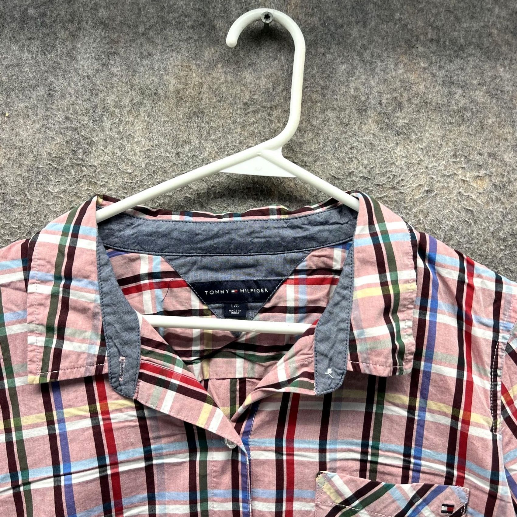 Tommy Hilfiger Tommy Hilfiger Shirt Womens Large Plaid Button Front Long Sleeve Lightweight Multicolor Size L / US 10 / IT 46 - 5 Thumbnail