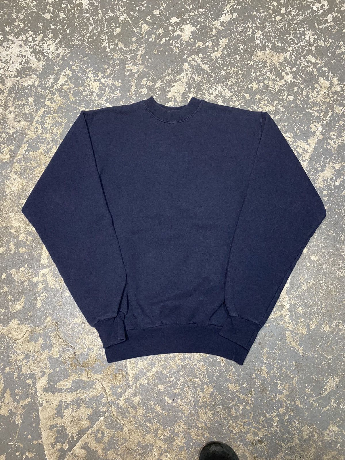 Hanes × Vintage Vintage Y2K Blank Black/Navy Pullover Crewneck Sweatshirt Size US S / EU 44-46 / 1 - 1 Thumbnail