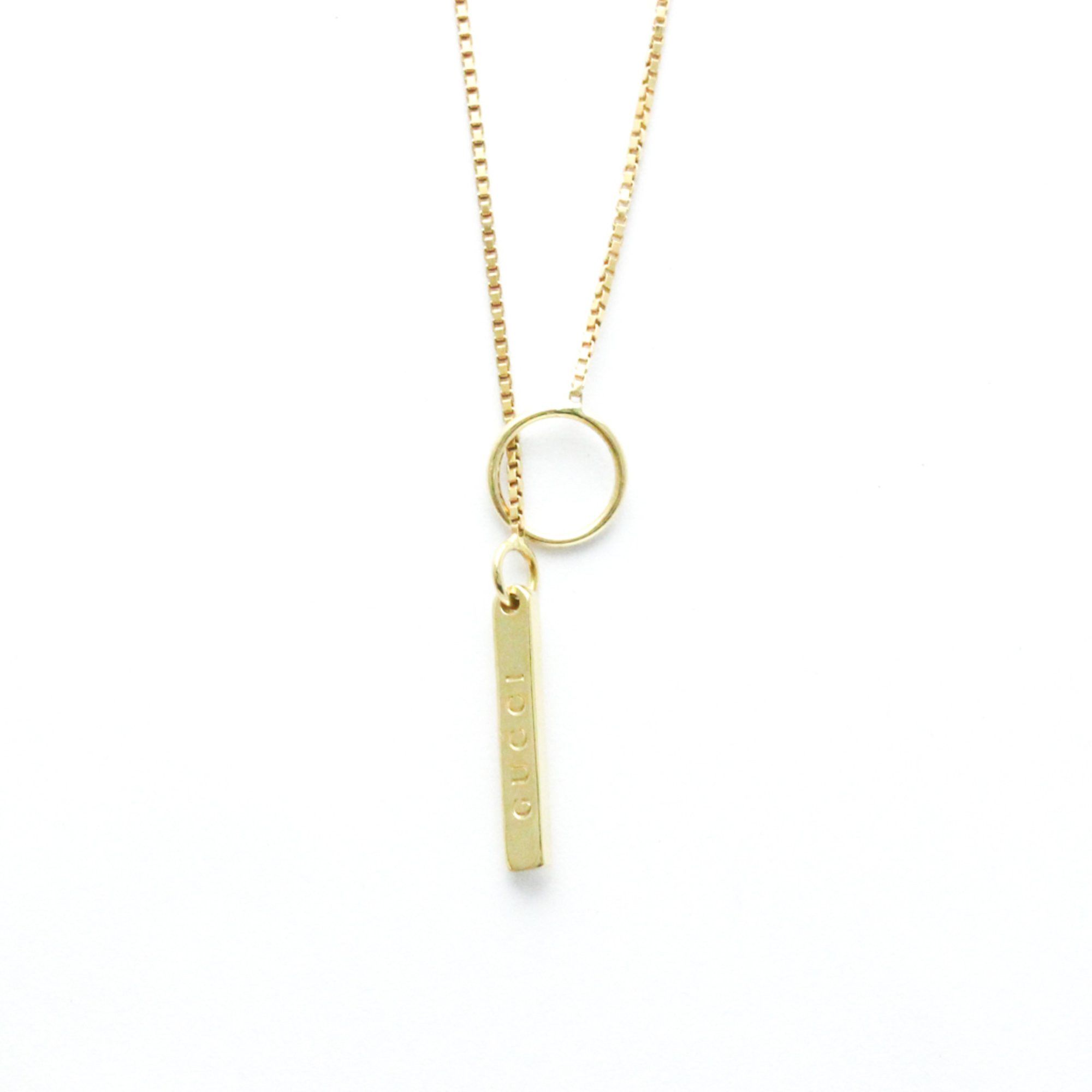 image of Gucci Lariat Necklace Yellow Gold (18K) Men,women Pendant Necklace, Women's