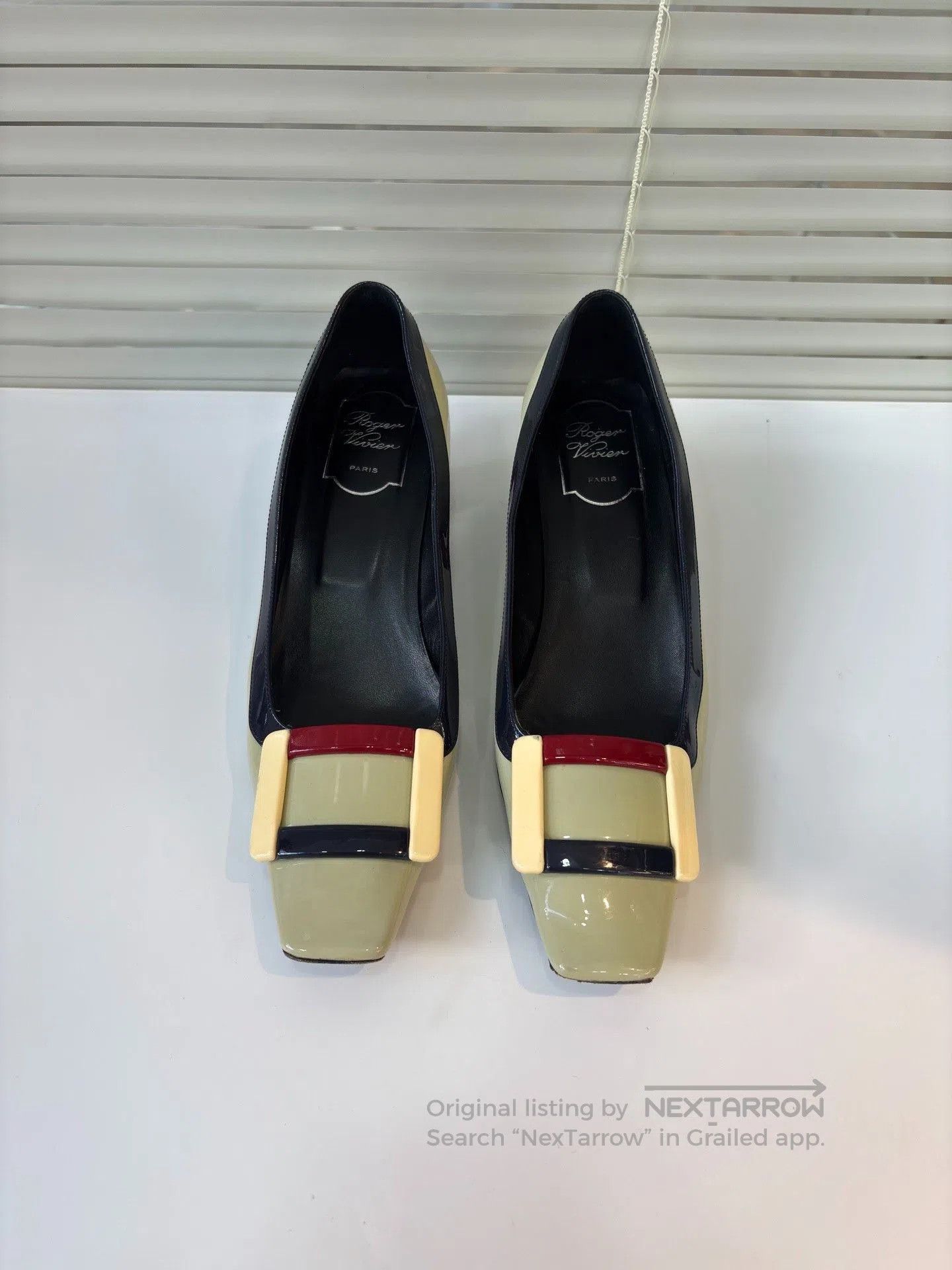 Roger Vivier RV Classic Colorblock Women's Shoes. Size US 7.5 / IT 37.5 - 3 Thumbnail