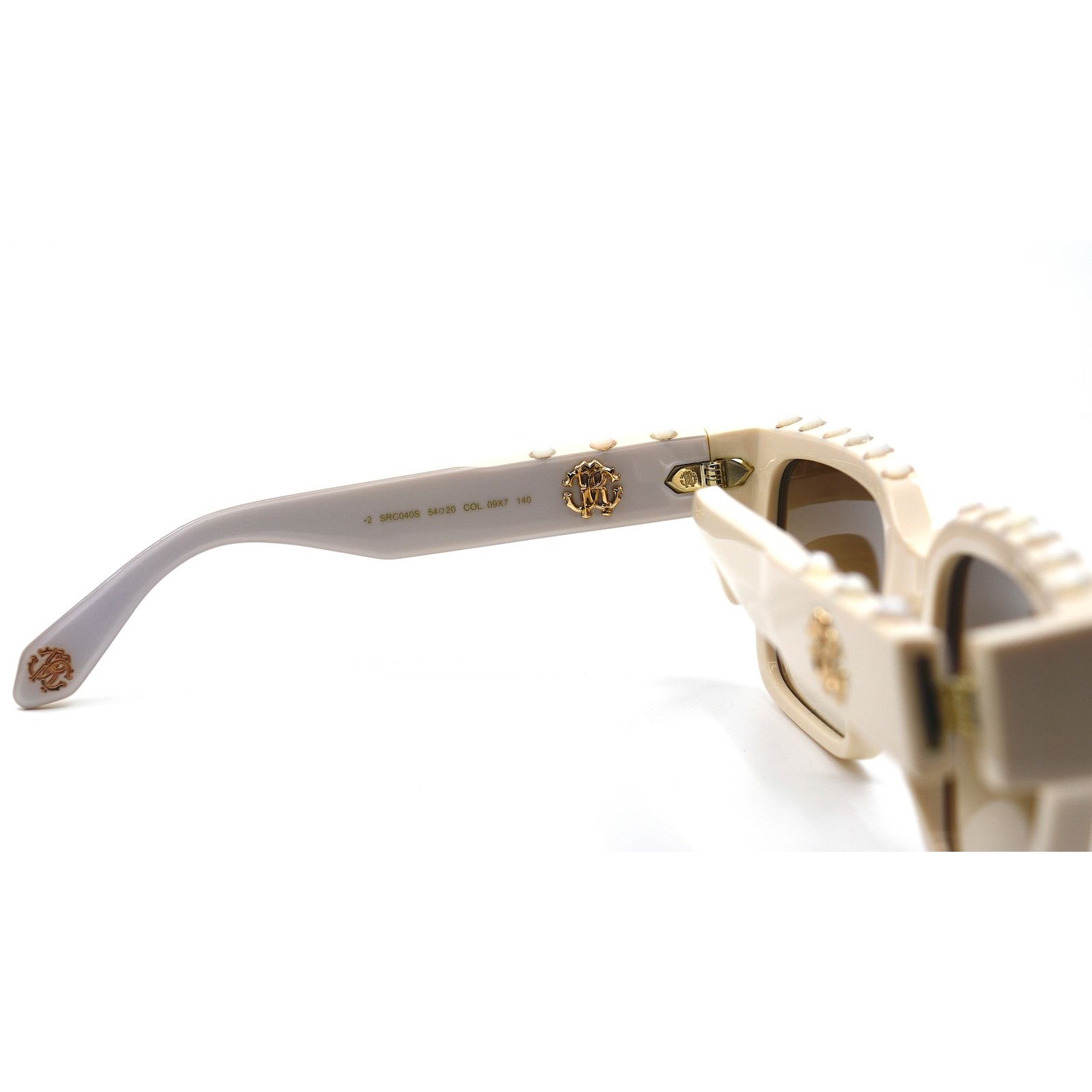 Roberto Cavalli ROBERTO CAVALLI SRC040S IVORY BROWN AUTHENTIC SUNGLASSES Size ONE SIZE - 12 Thumbnail