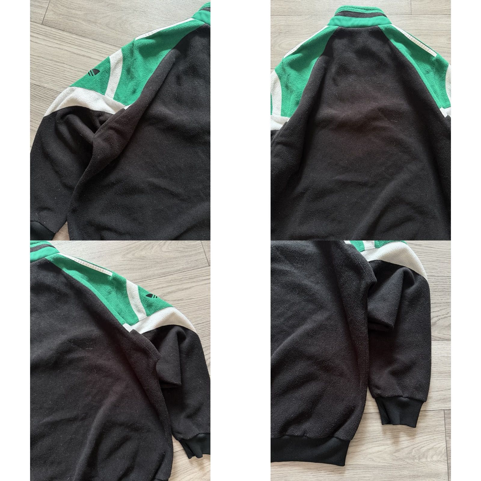 Adidas Adidas Fleece 1/4 Zip Pullover Black/Green White Mens S 1/4 Zip Pullover Sweatshirt 1990s Vintage Clothing Size US S / EU 44-46 / 1 - 10 Thumbnail