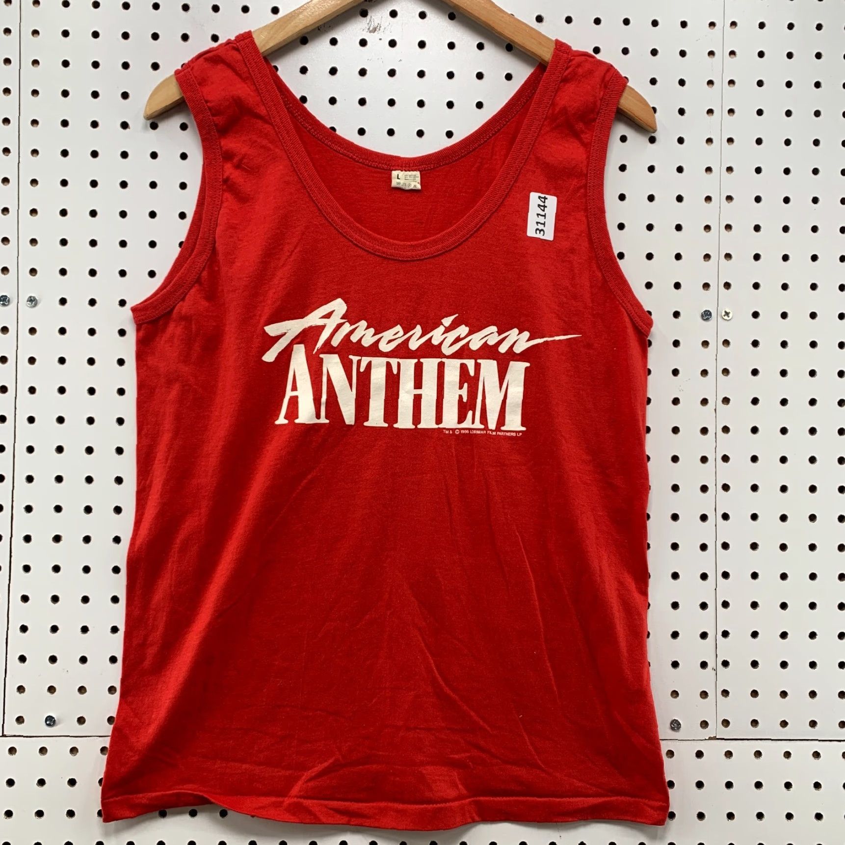 Vintage VINTAGE American Anthem Movie Promo Tank Shirt Red Mens S Small 80s Film Theme Crew Neck Cotton T-Shirt Men Size US S / EU 44-46 / 1 - 7 Thumbnail