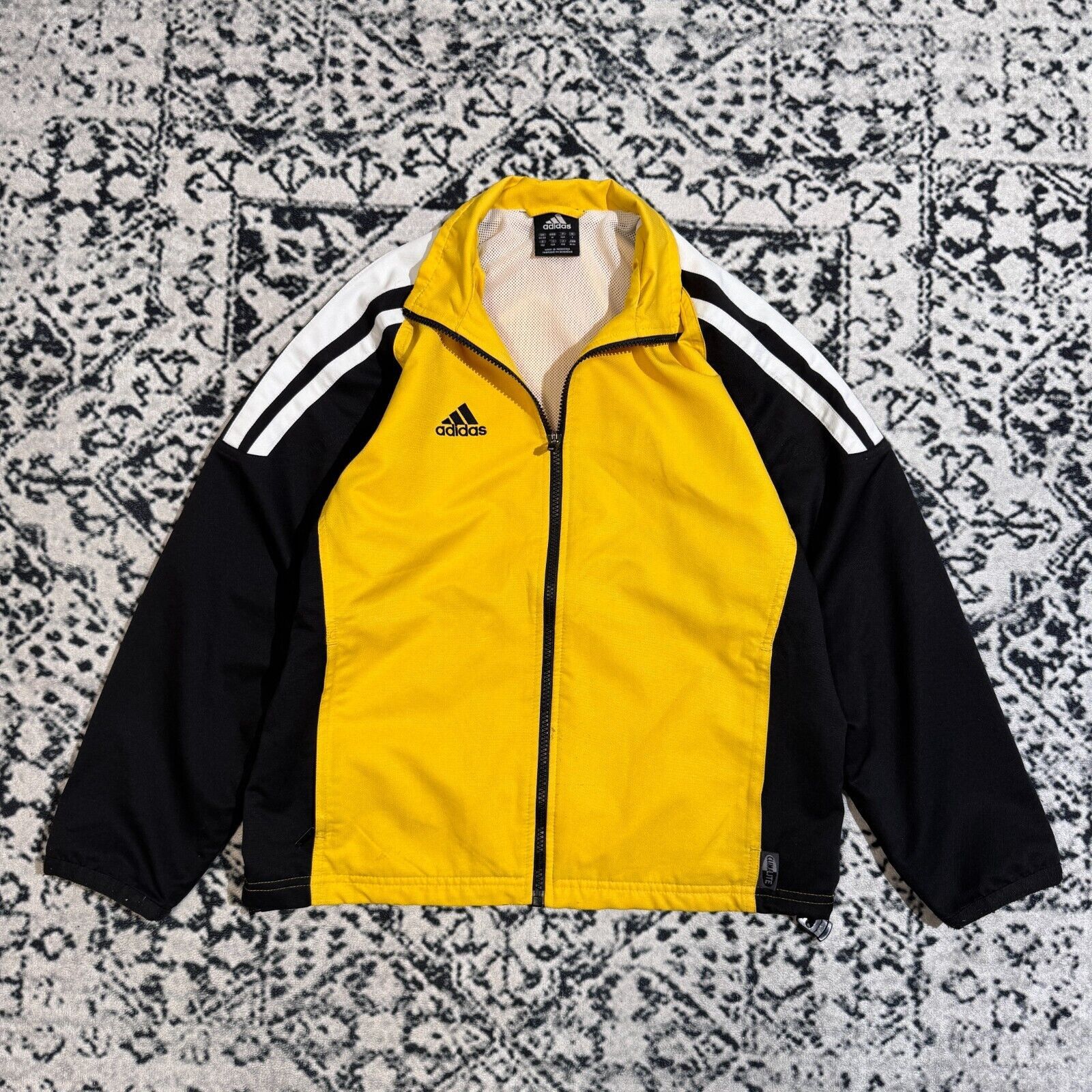 Adidas Adidas Unisex Yellow Polyester Jacket Size XXS Tracksuit Size US XXS / EU 40 - 1 Thumbnail