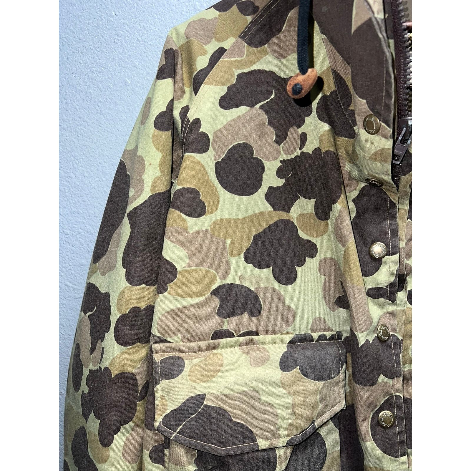 Vintage Vintage Cabelas Duck Camo Jacket Hooded Hunting Cabela's M Size US M / EU 48-50 / 2 - 5 Thumbnail