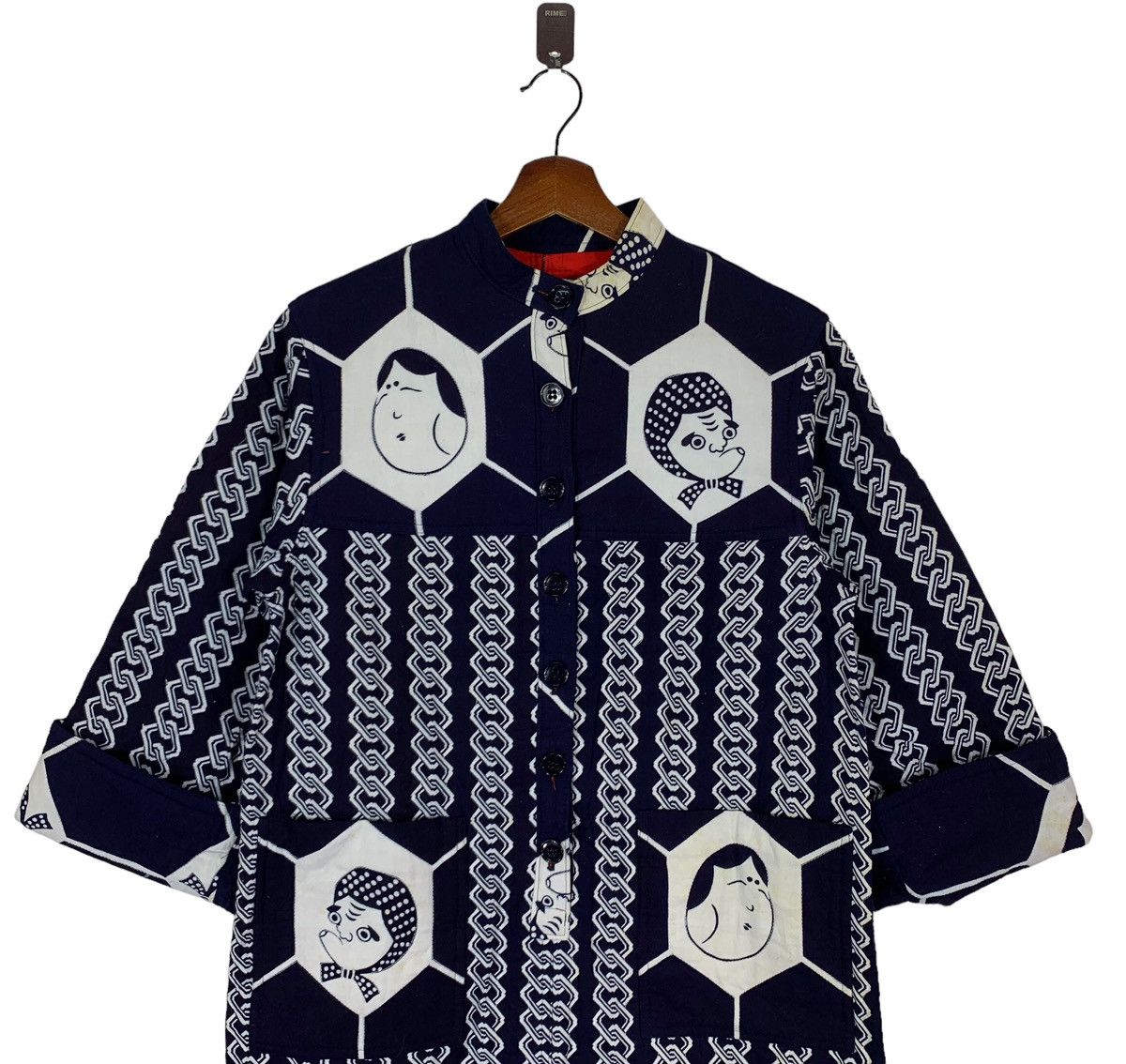 Hanae Mori VINTAGE VIVID HANAE MORI JAPANESE BRAND SUMO BUTTON JACKET Size US M / EU 48-50 / 2 - 3 Thumbnail