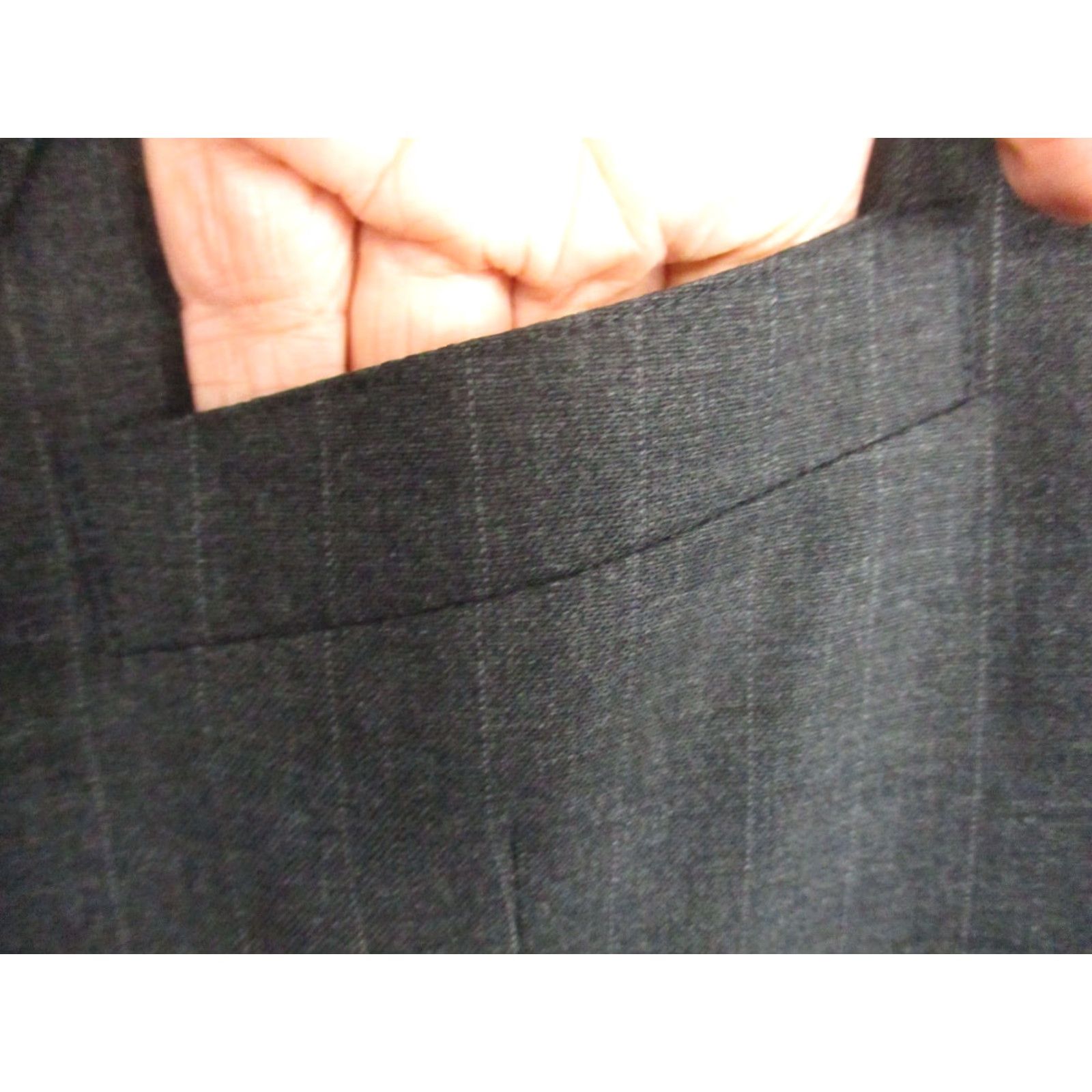 Brooks Brothers VINTAGE Brooks Brothers Blazer Jacket Men Wool Gray Pinstripe 50 Single-Breasted Two-Button Notch Lapel Regular Size Brooks Brothers Blazer Size 50R - 3 Thumbnail